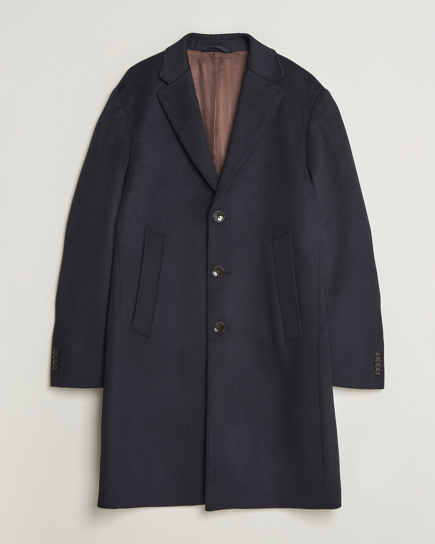 Mies | Takit | Oscar Jacobson | Single Breasted Wool Coat Navy