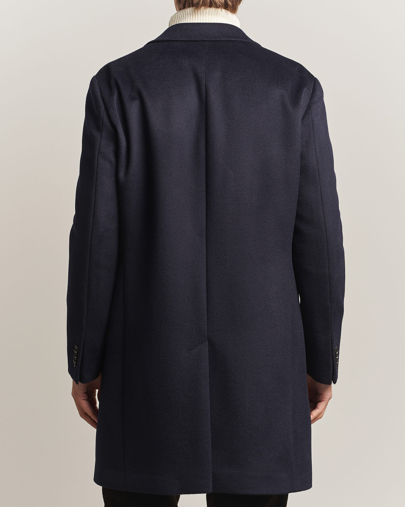 Mies | Takit | Oscar Jacobson | Single Breasted Wool Coat Navy
