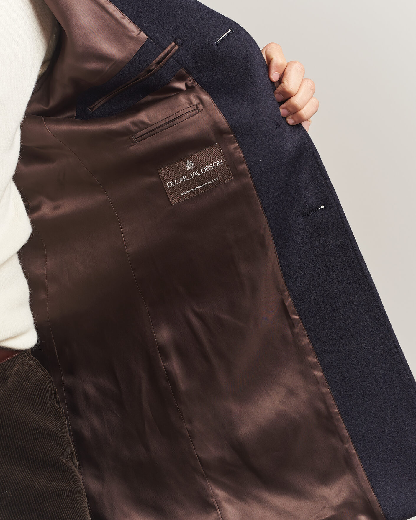 Mies | Takit | Oscar Jacobson | Single Breasted Wool Coat Navy