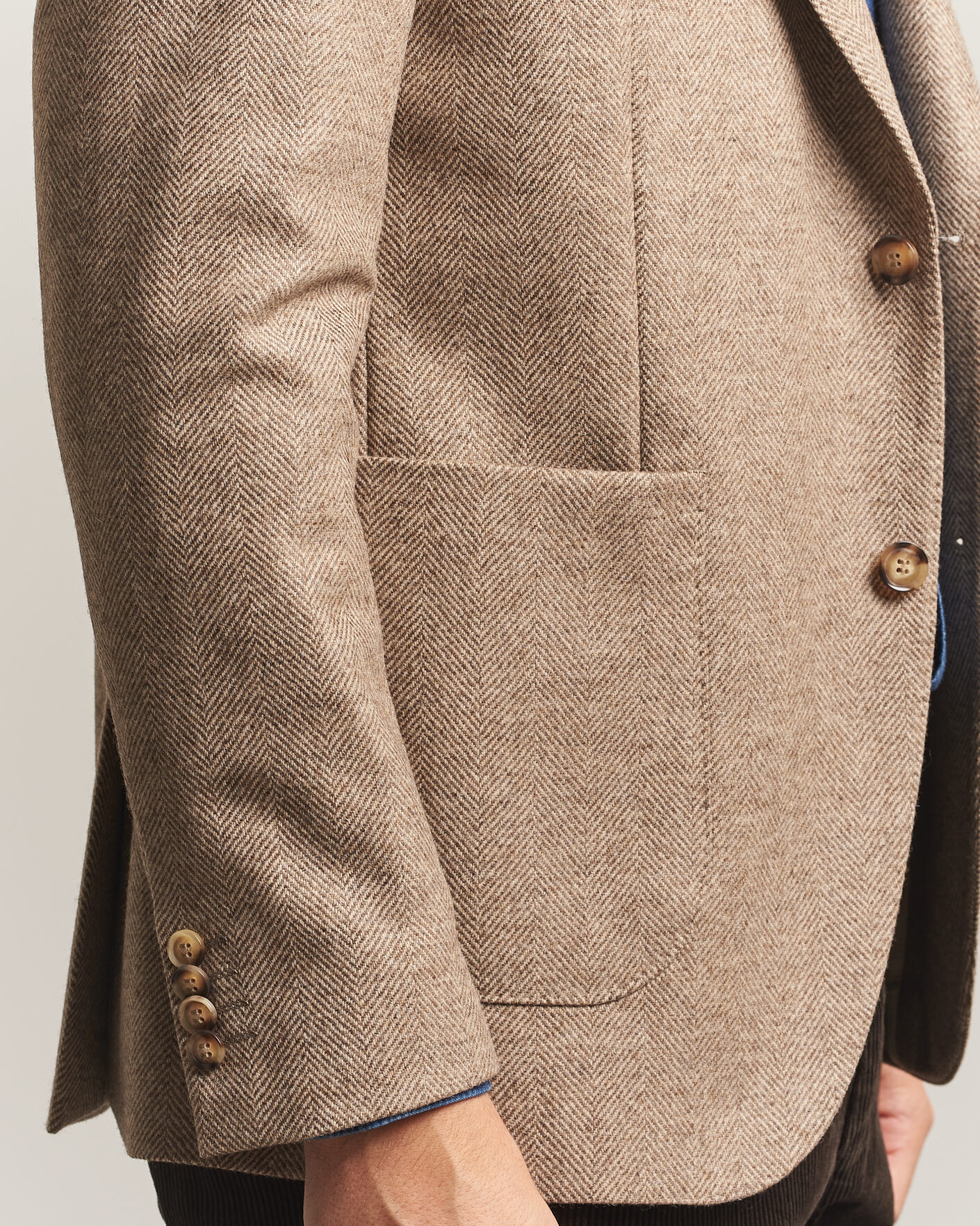 Mies | Pikkutakit | Oscar Jacobson | Fogerty Herringbone Wool Blazer Beige