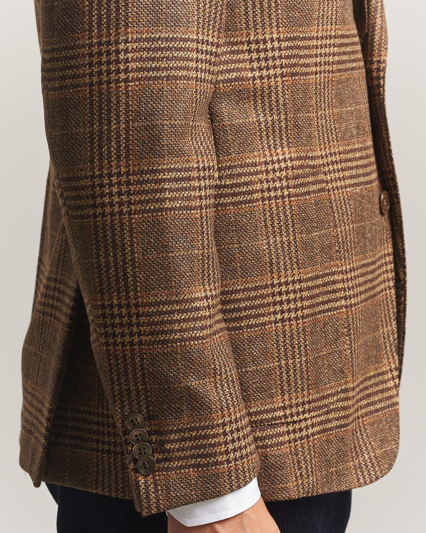 Mies | Pikkutakit | Oscar Jacobson | Ferry Patch Checked Wool/Cashmere Blazer Brown