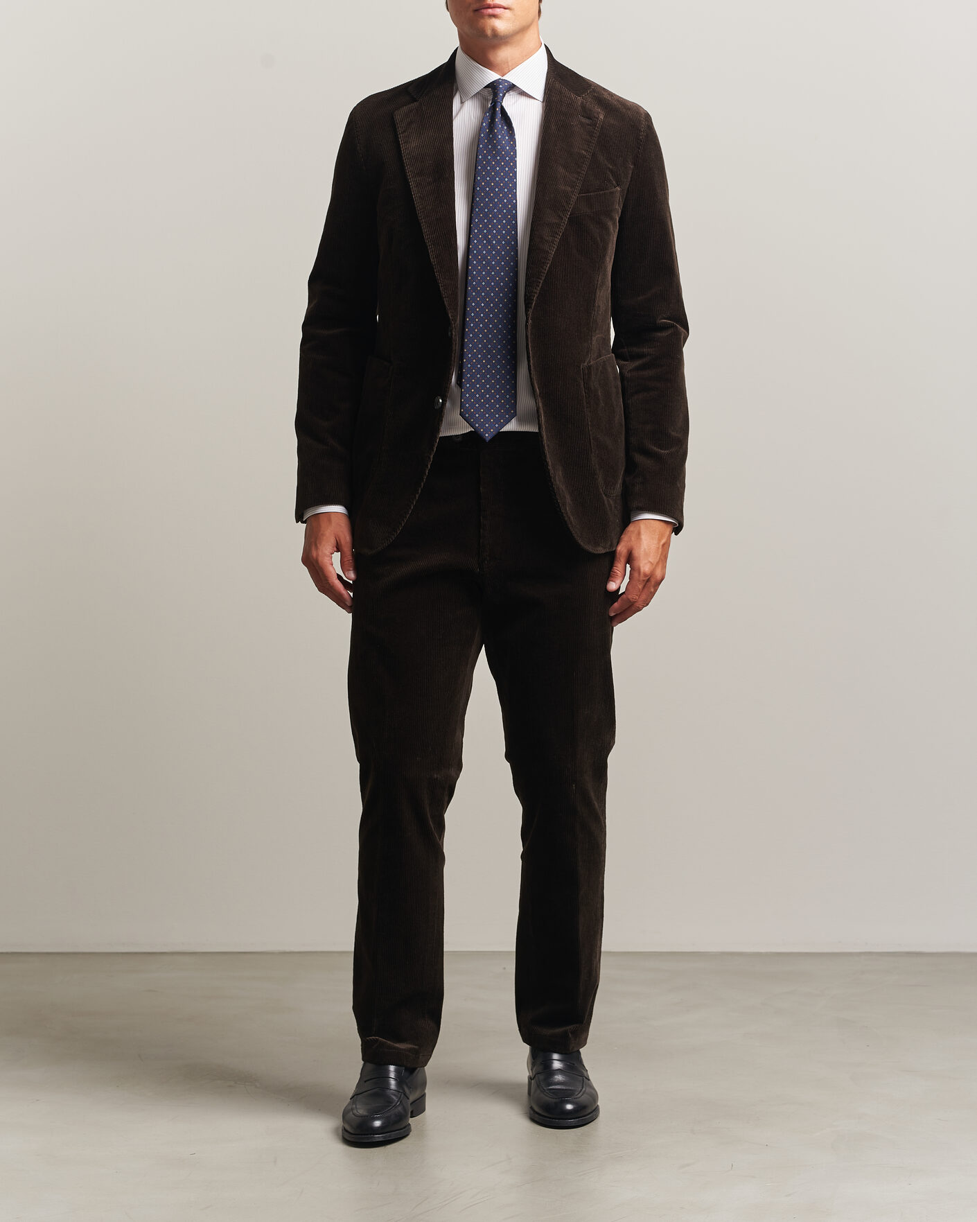 Mies | Pikkutakit | Oscar Jacobson | Fogerty Patch Pocket Cord Blazer Dark Brown