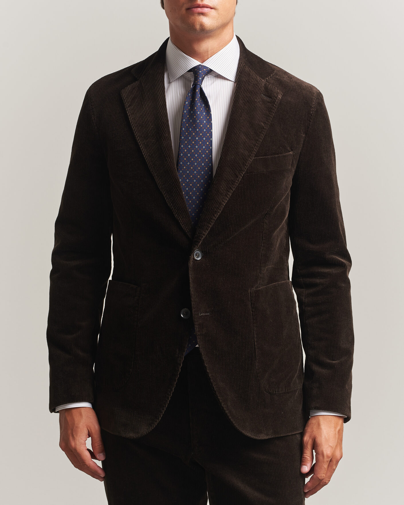 Mies | Pikkutakit | Oscar Jacobson | Fogerty Patch Pocket Cord Blazer Dark Brown