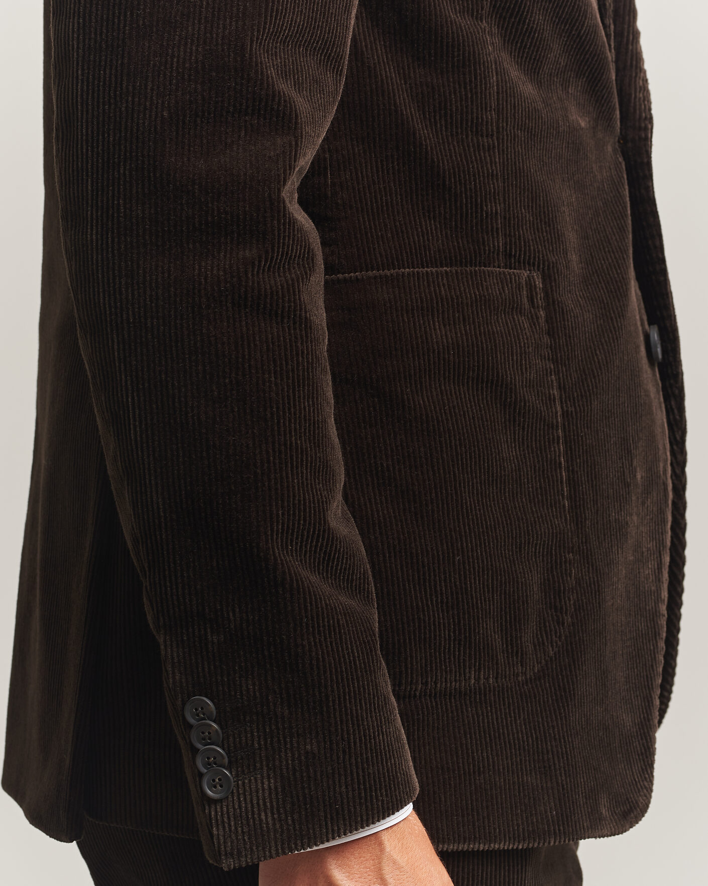 Mies | Pikkutakit | Oscar Jacobson | Fogerty Patch Pocket Cord Blazer Dark Brown