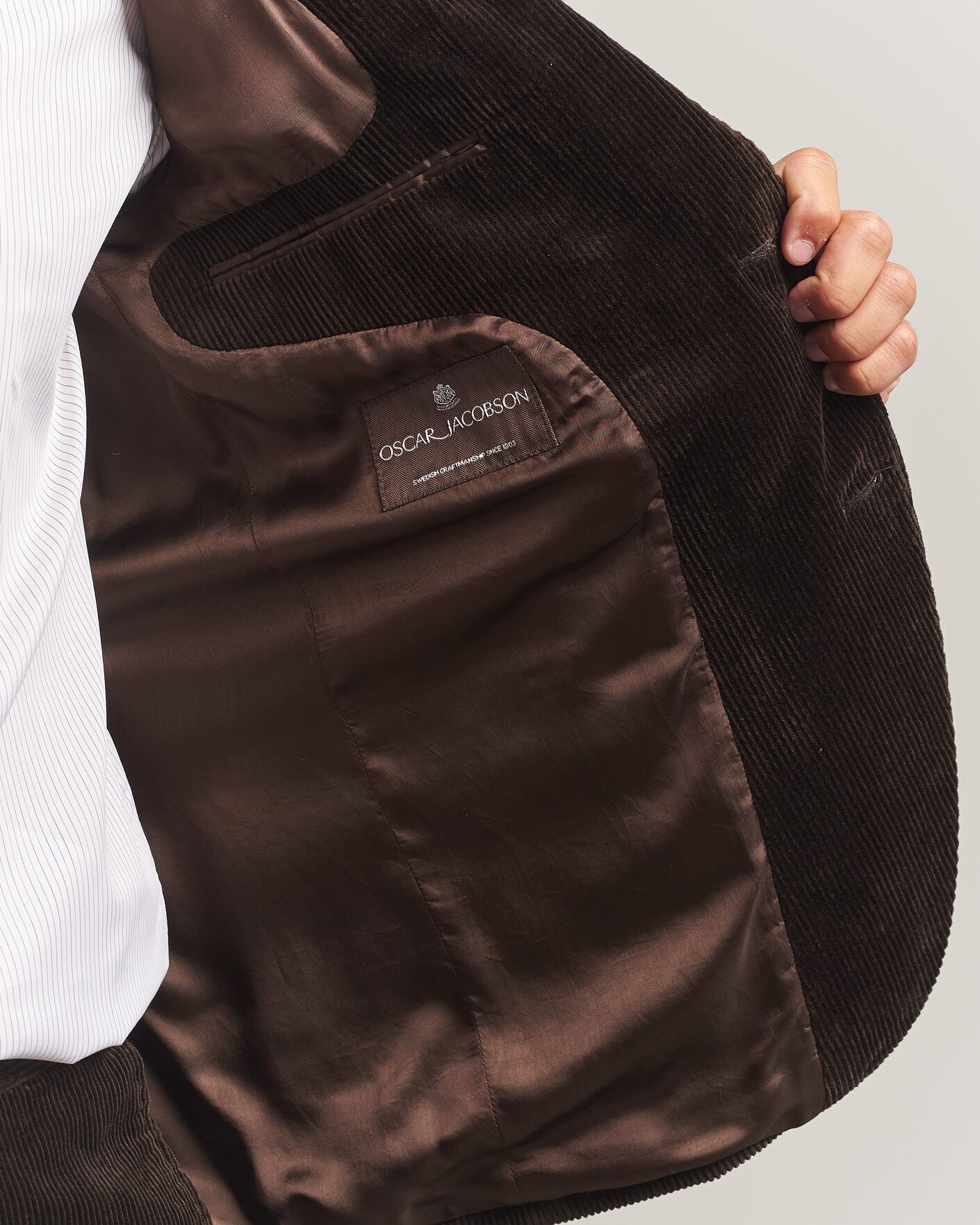 Mies | Pikkutakit | Oscar Jacobson | Fogerty Patch Pocket Cord Blazer Dark Brown
