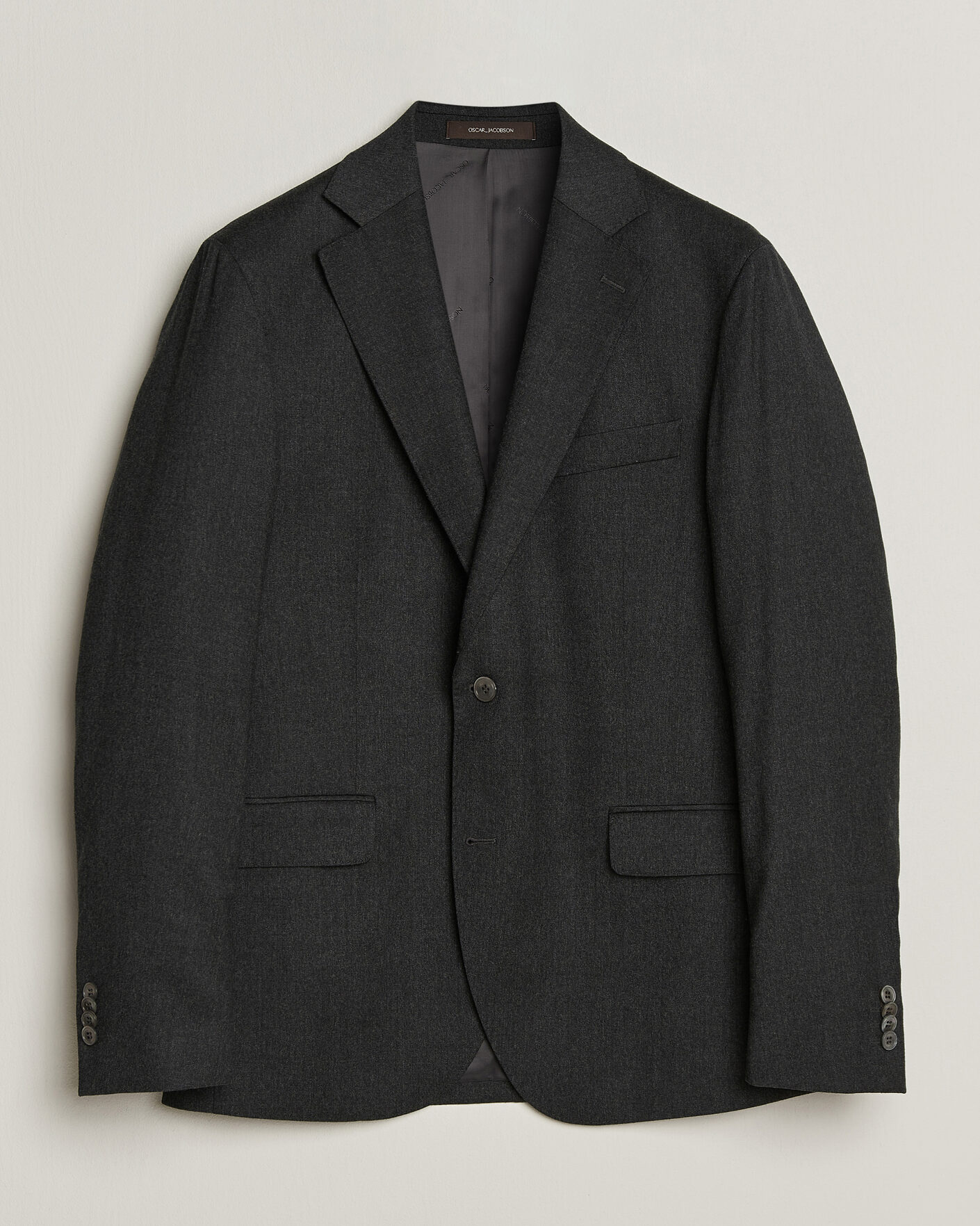 Mies | Pikkutakit | Oscar Jacobson | Fogerty Wool Flannel Blazer Charcoal