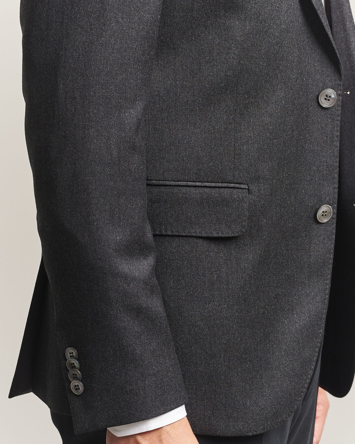 Mies | Pikkutakit | Oscar Jacobson | Fogerty Wool Flannel Blazer Charcoal