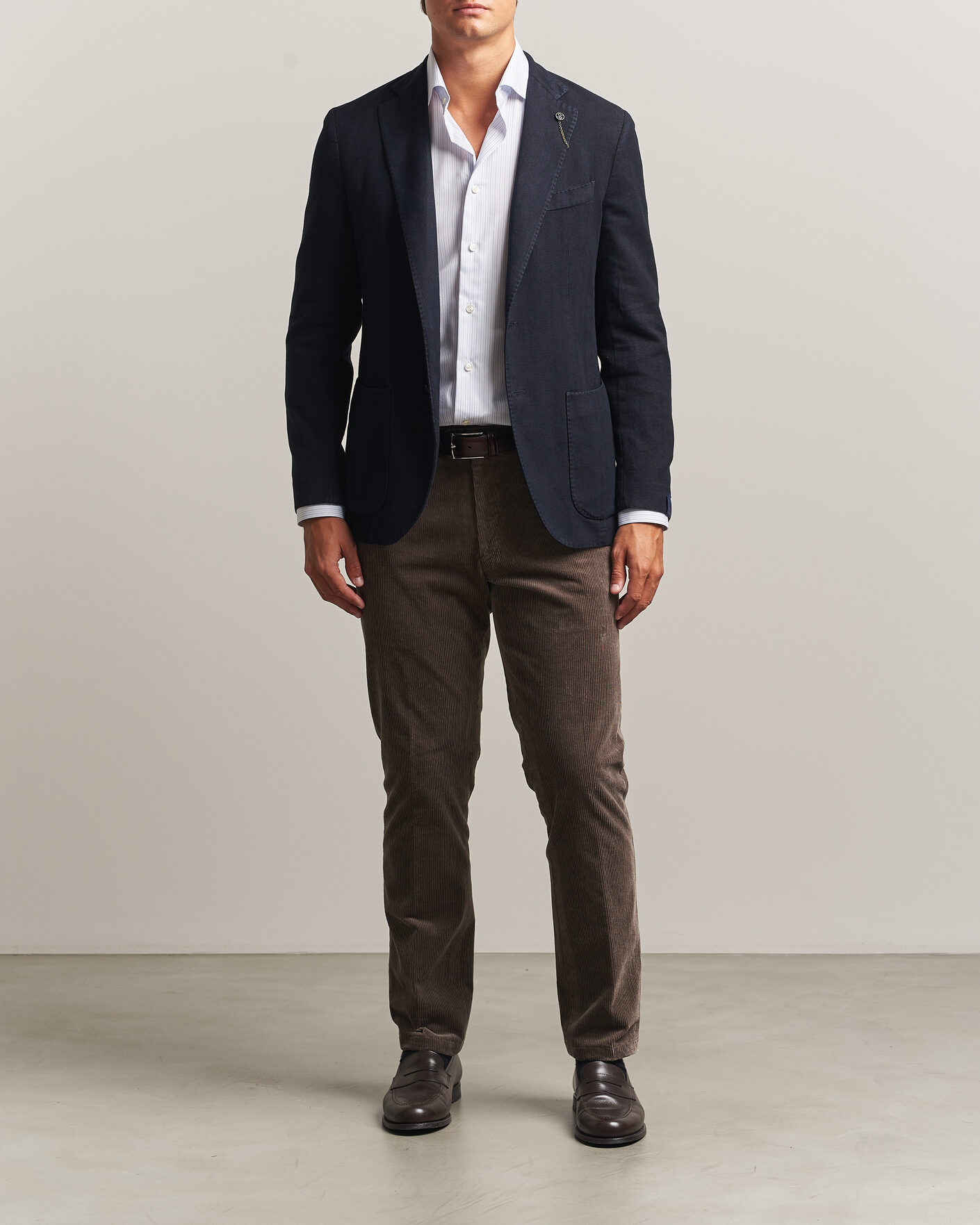 Mies | Housut | Oscar Jacobson | Dandy Corduroy Trousers Taupe