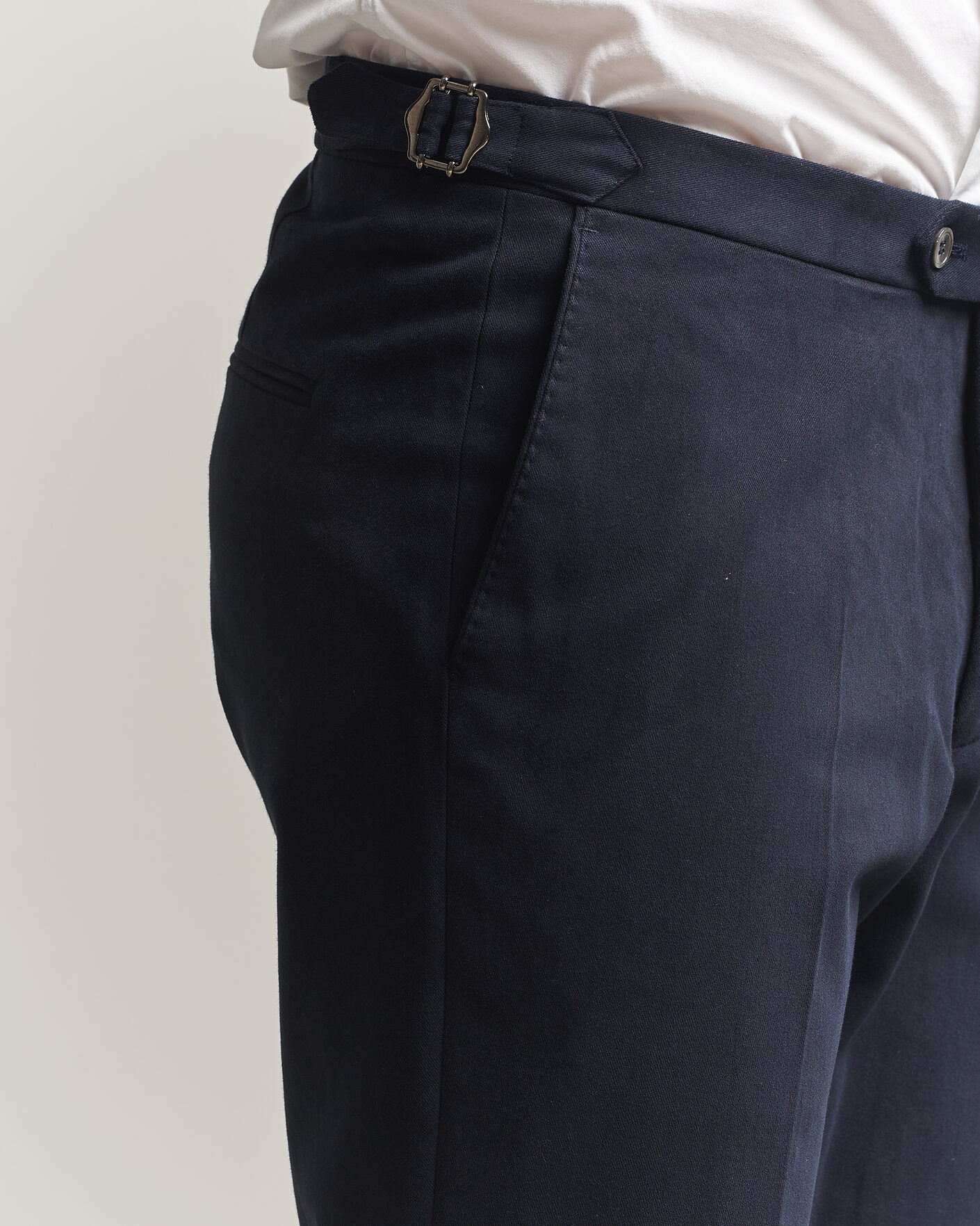 Mies | Housut | Oscar Jacobson | Dandy Brushed Cotton Trousers Blue