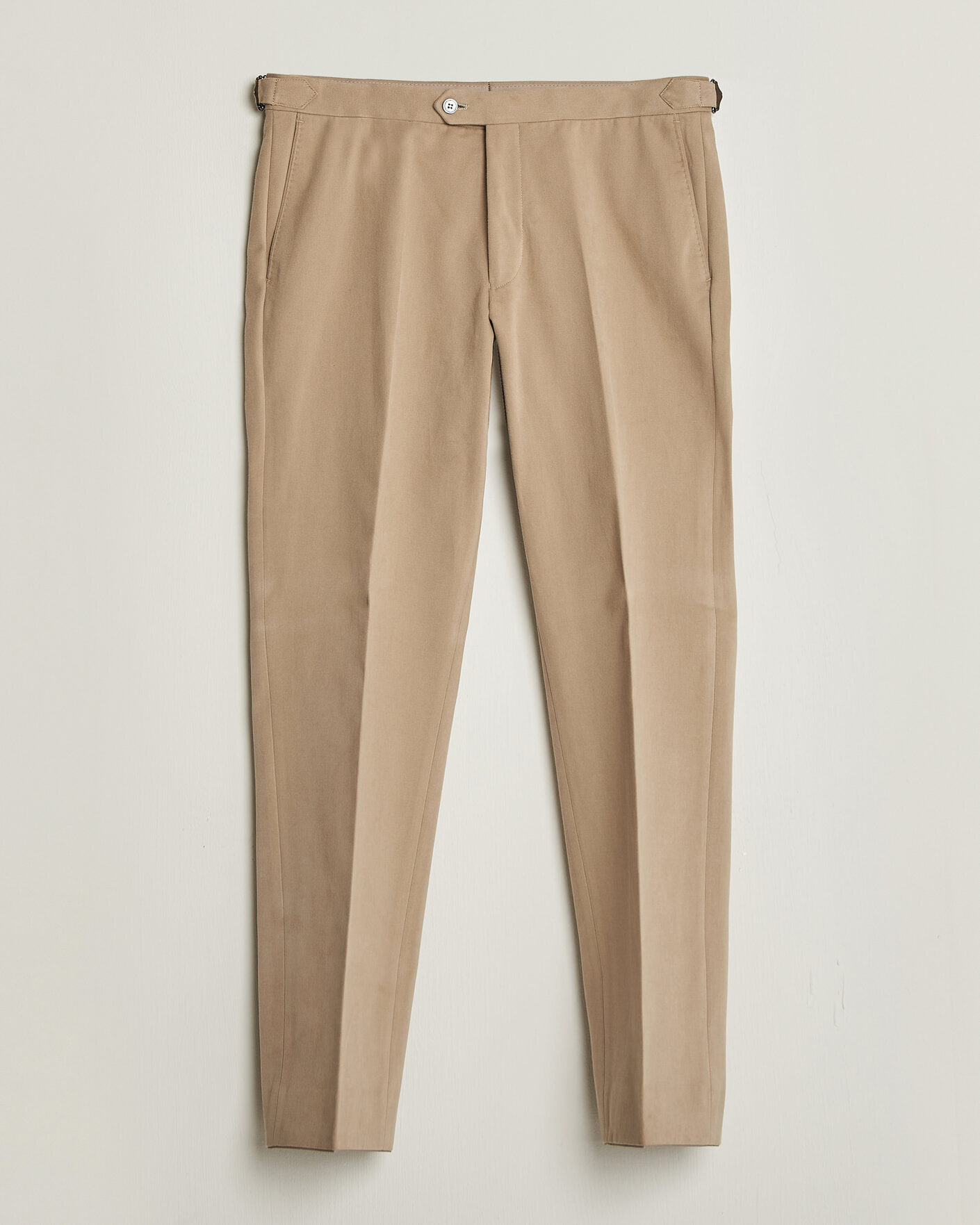 Mies | Housut | Oscar Jacobson | Dandy Brushed Cotton Trousers Beige