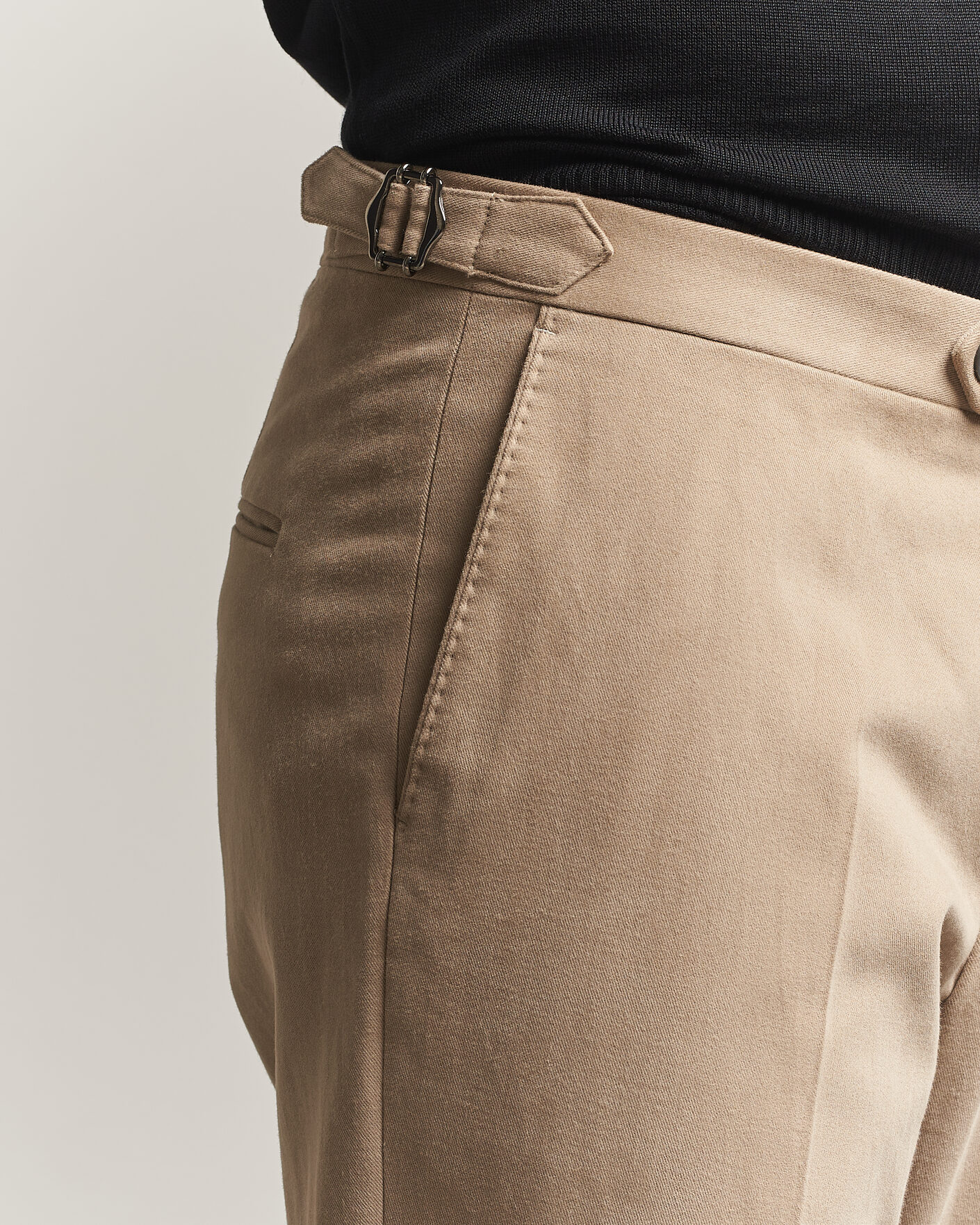 Mies | Housut | Oscar Jacobson | Dandy Brushed Cotton Trousers Beige