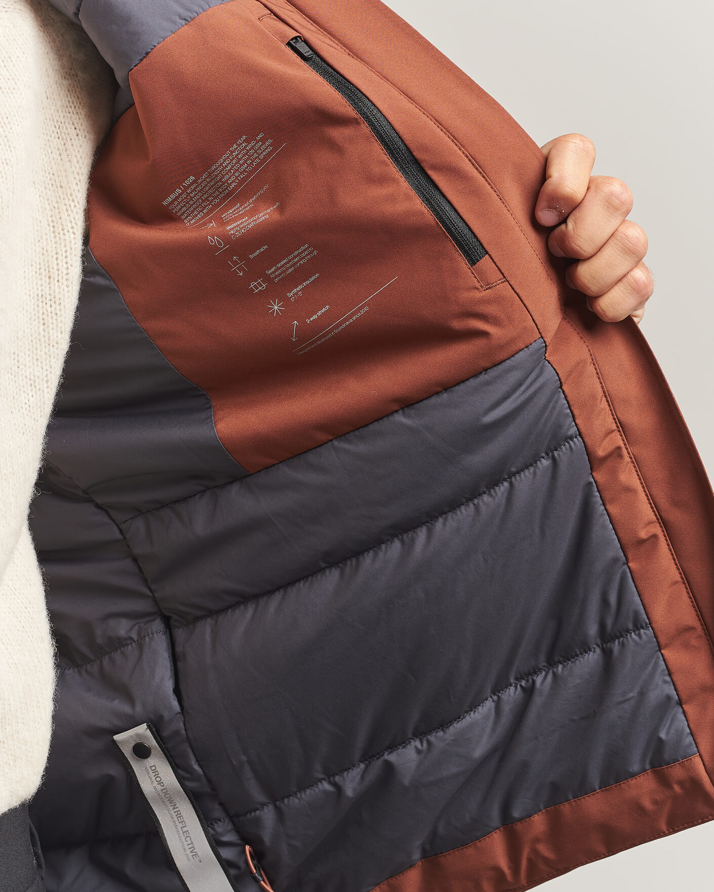 Mies | Takit | Scandinavian Edition | Nimbus Padded Hood Jacket Red Clay