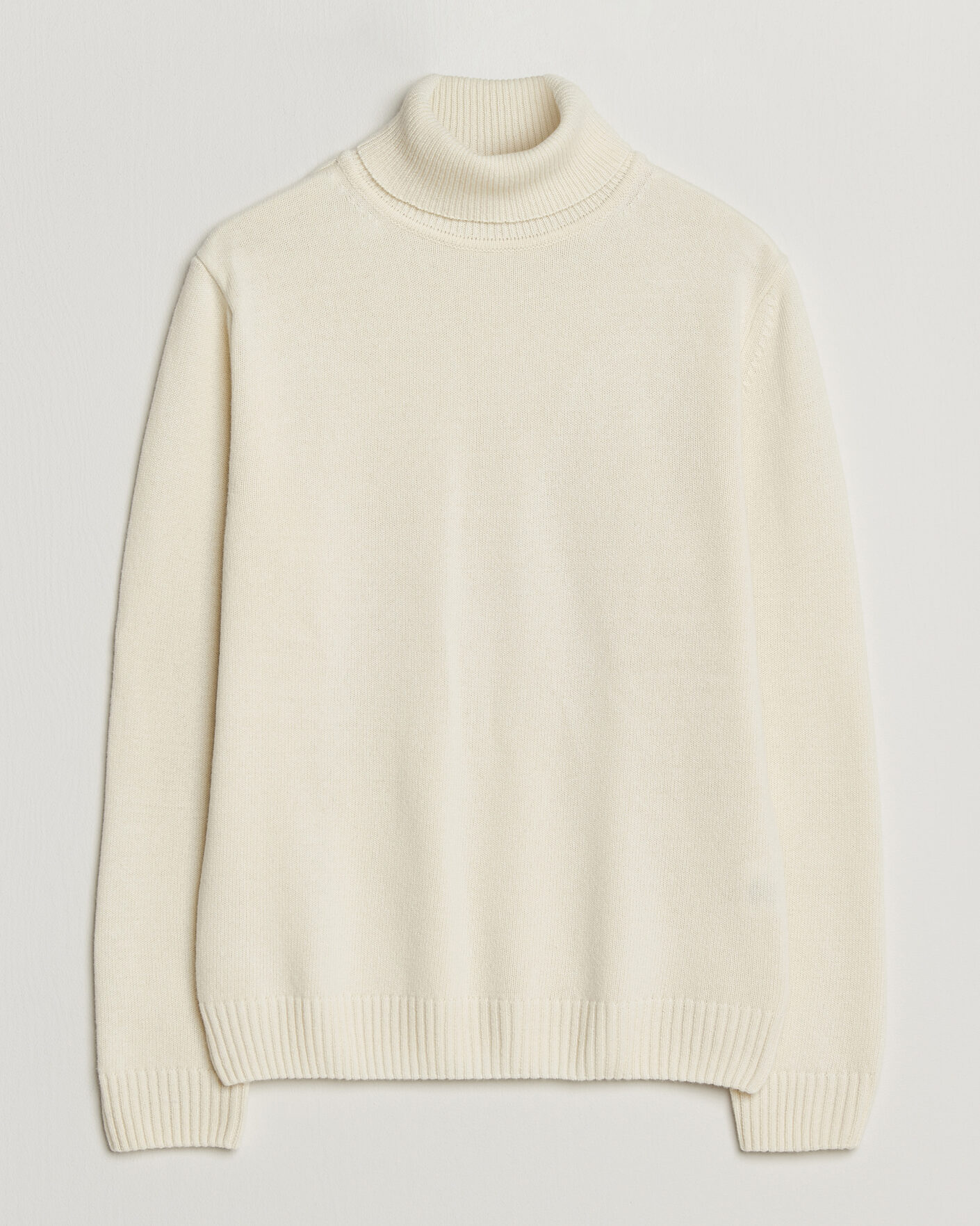 Mies | Puserot | Stenströms | Brushed Merino Rollneck Off White