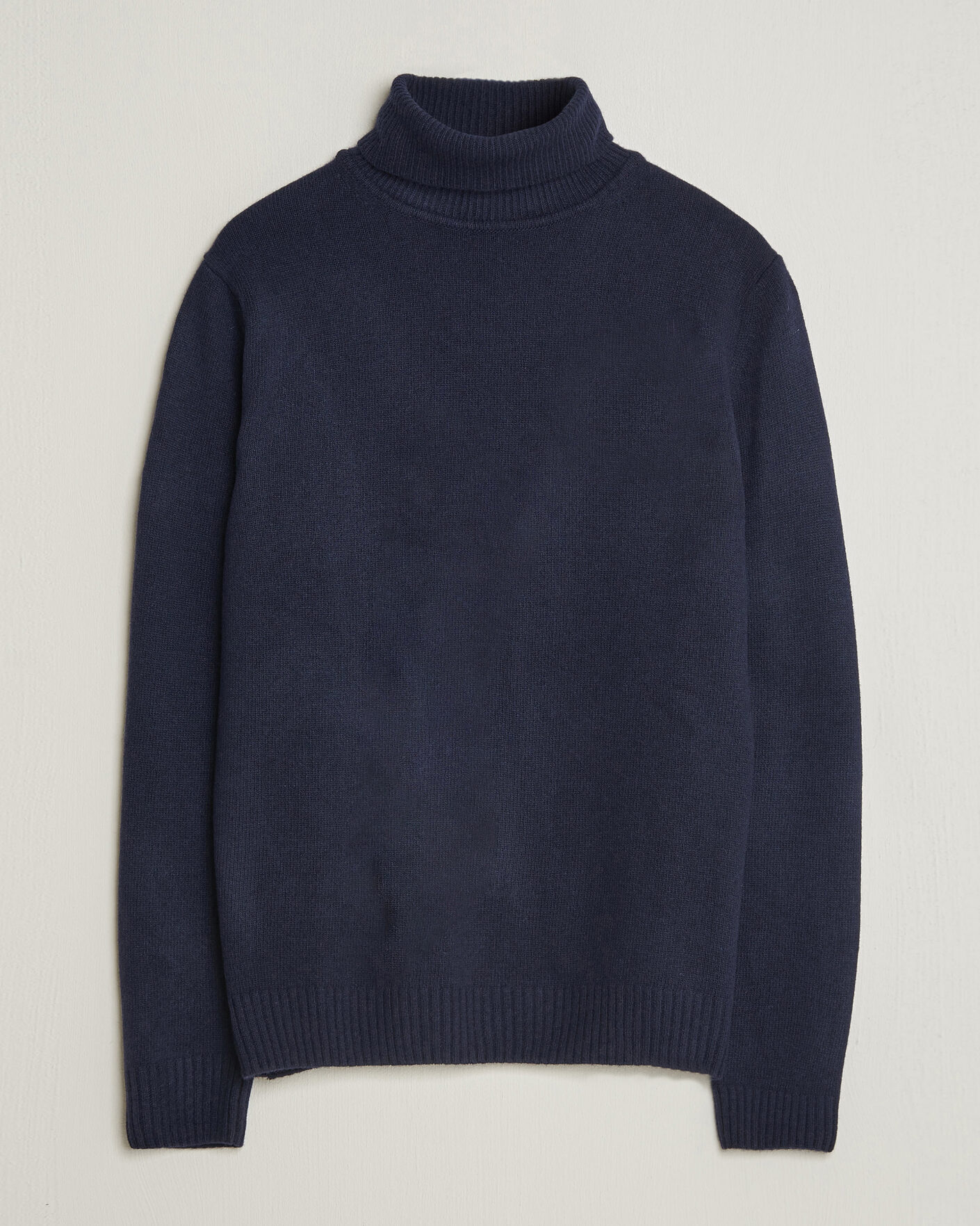 Mies | Puserot | Stenströms | Brushed Merino Rollneck Navy