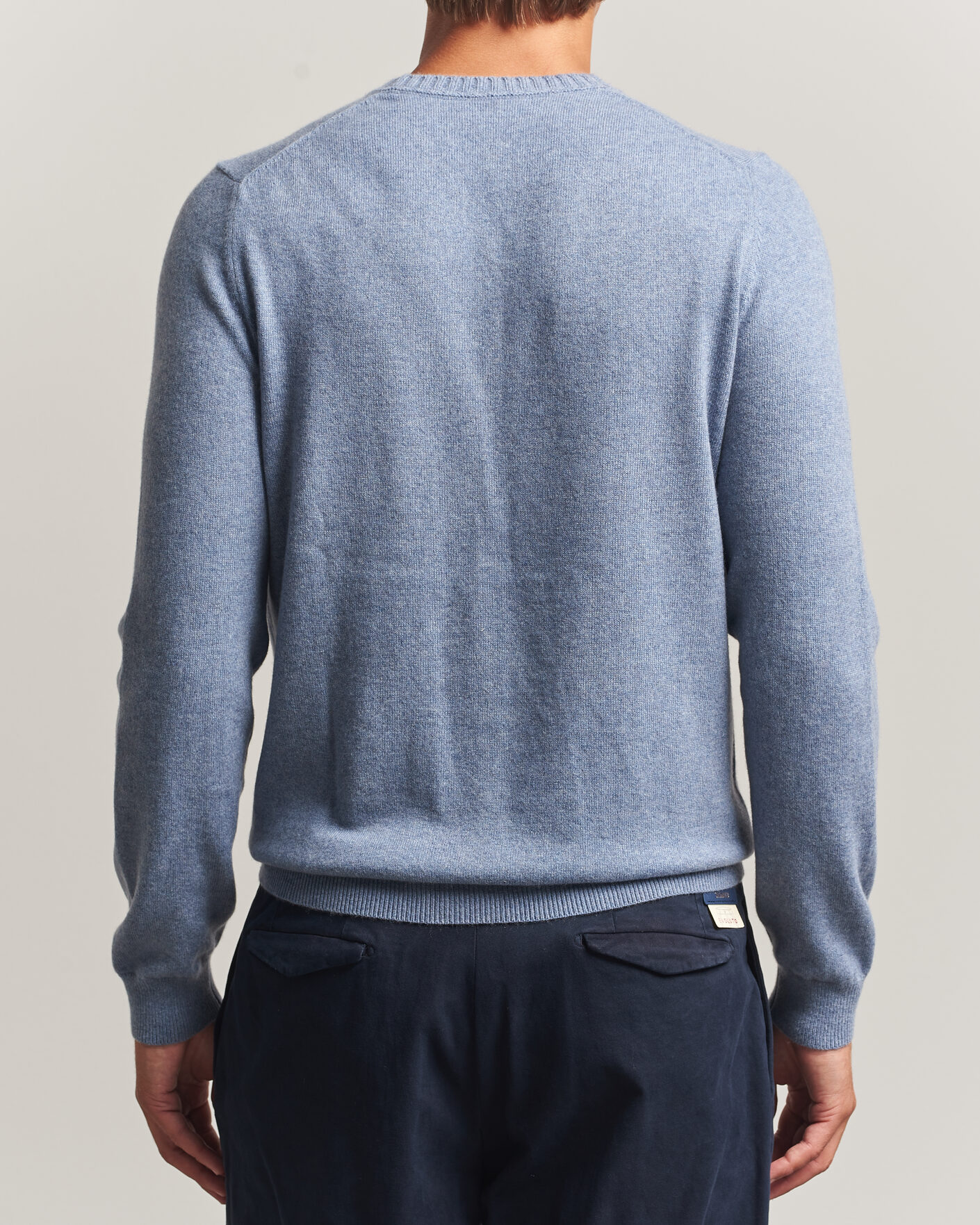 Mies | Puserot | Stenströms | Cashmere Crewneck Light Blue