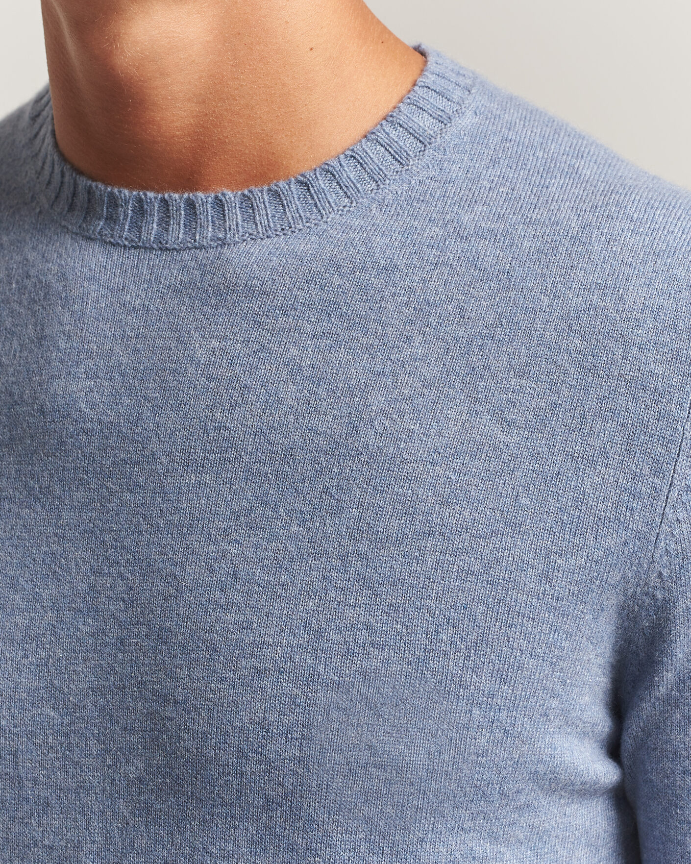 Mies | Puserot | Stenströms | Cashmere Crewneck Light Blue