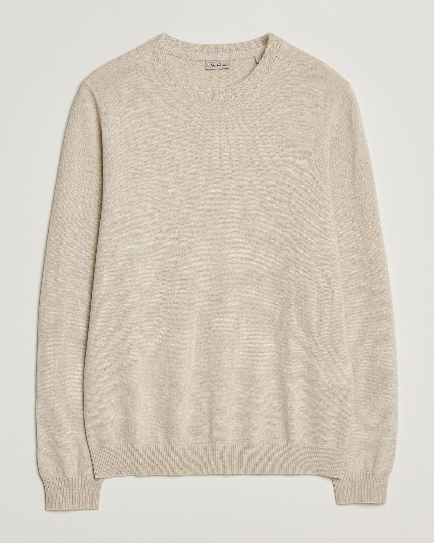 Mies | Puserot | Stenströms | Cashmere Crewneck Beige