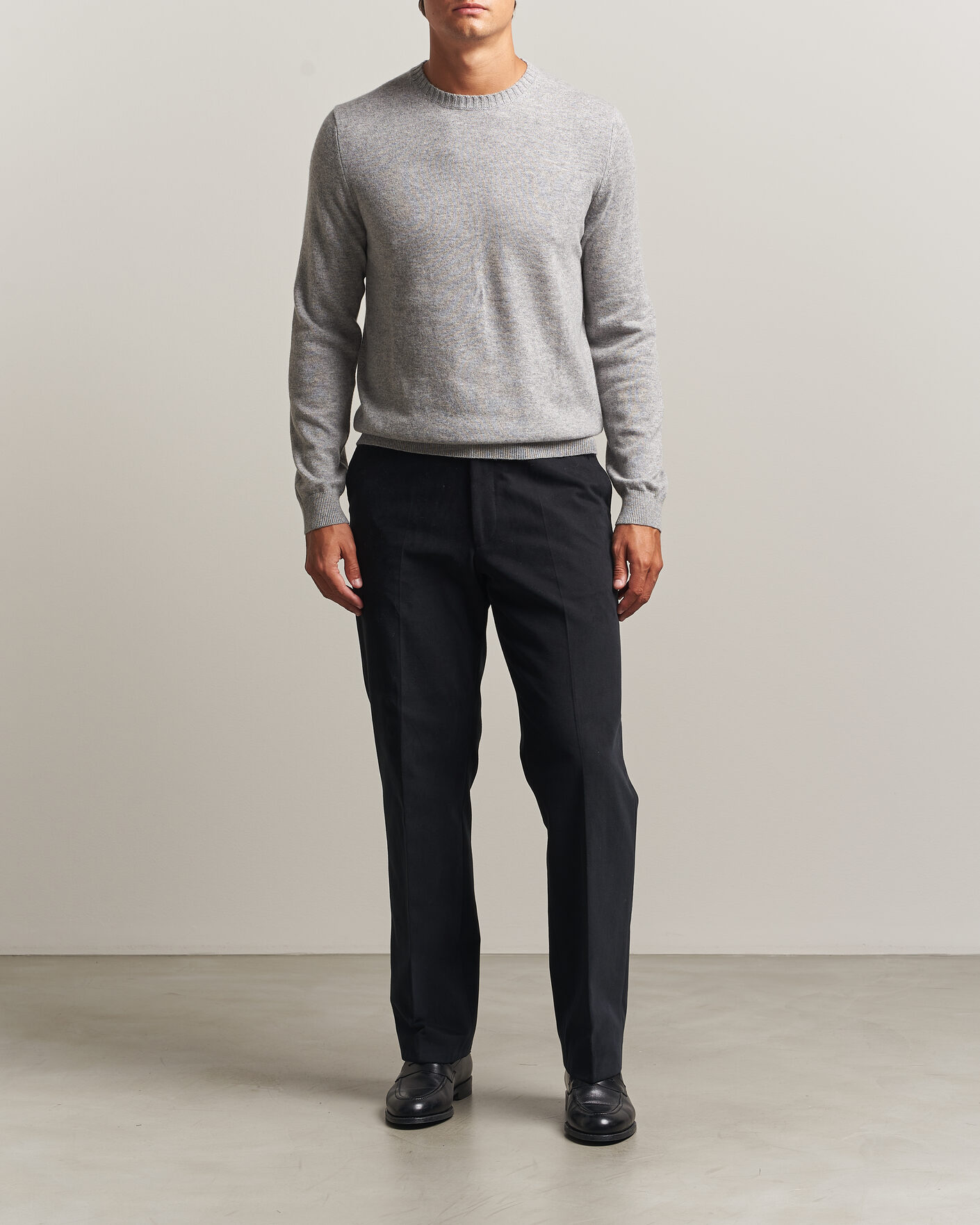 Mies | Puserot | Stenströms | Cashmere Crewneck Grey