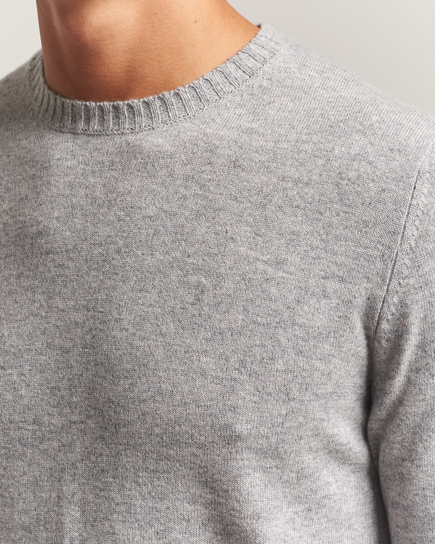 Mies | Puserot | Stenströms | Cashmere Crewneck Grey