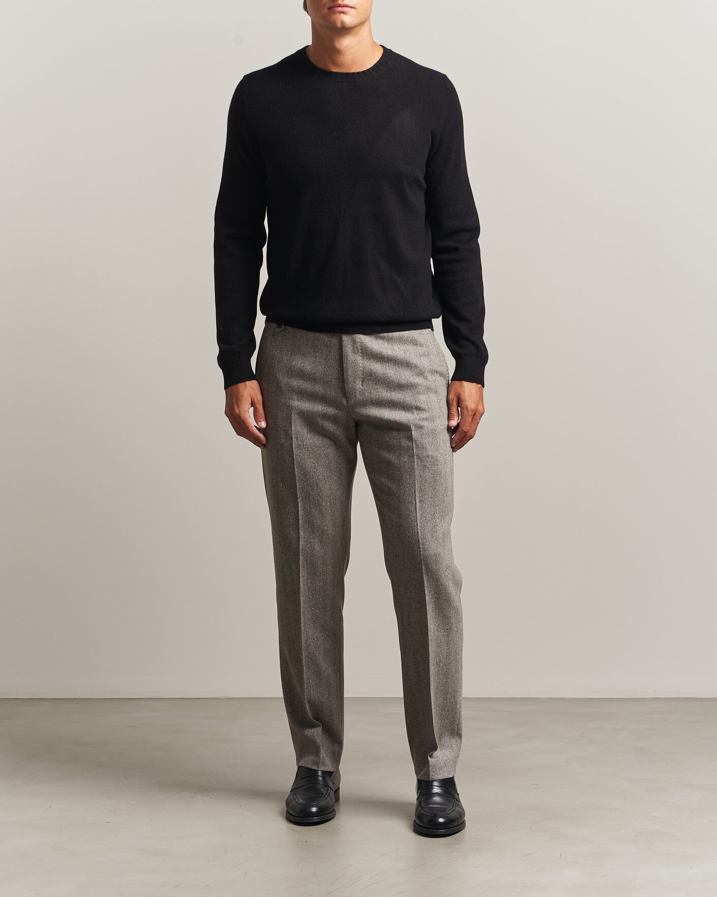 Mies | Puserot | Stenströms | Cashmere Crewneck Black