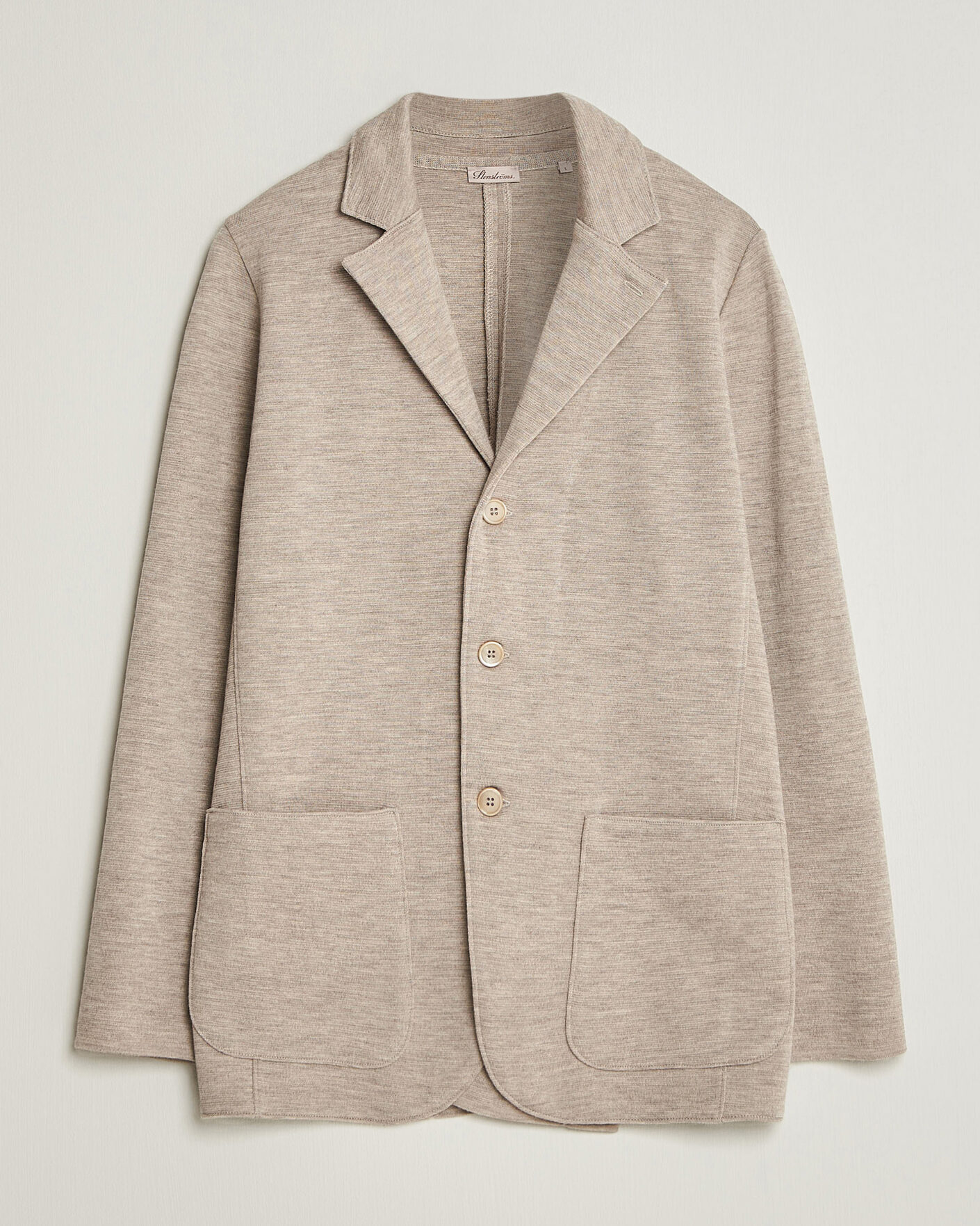 Mies | Pikkutakit | Stenströms | Milano Knitted Merino Blazer Beige