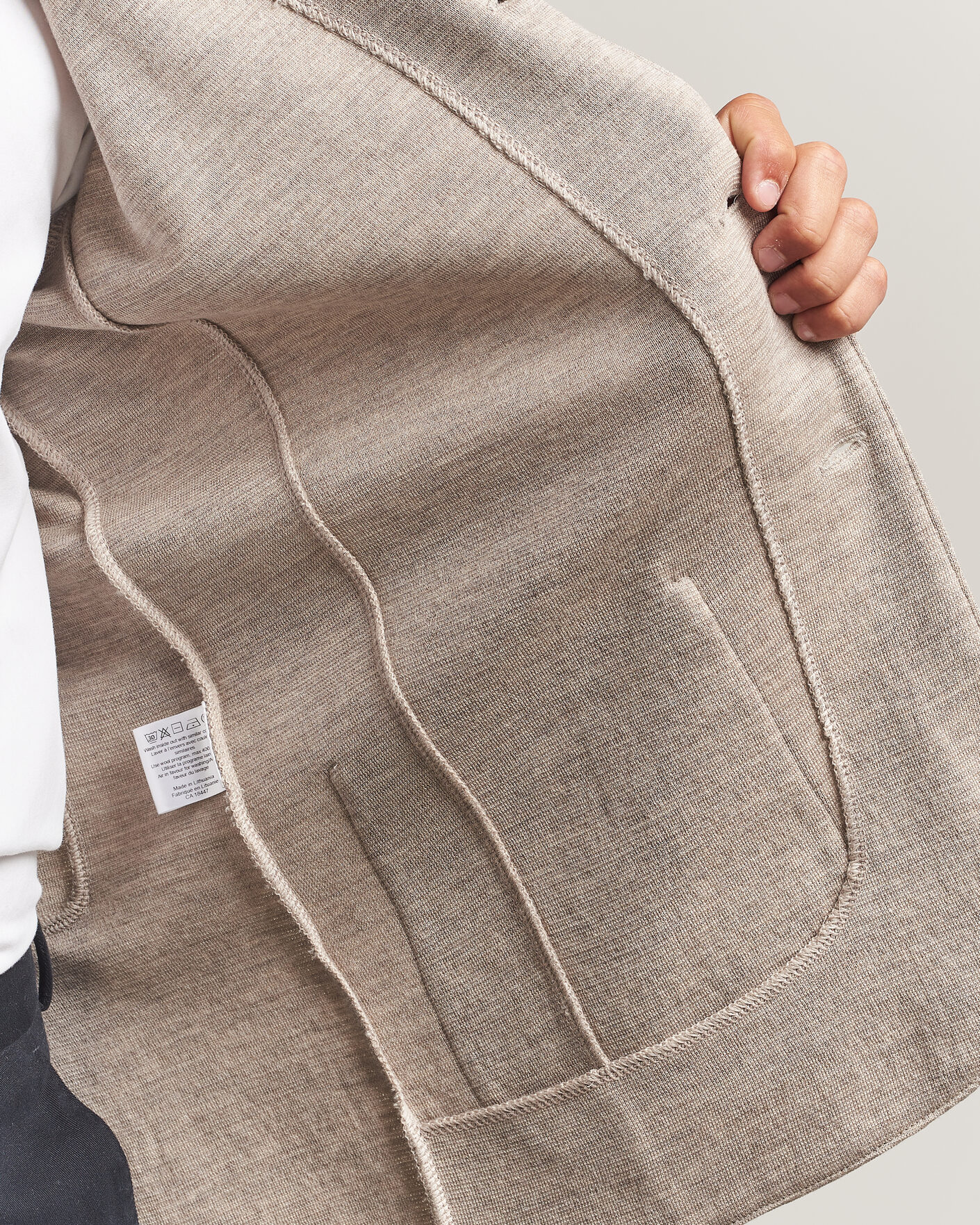 Mies | Pikkutakit | Stenströms | Milano Knitted Merino Blazer Beige