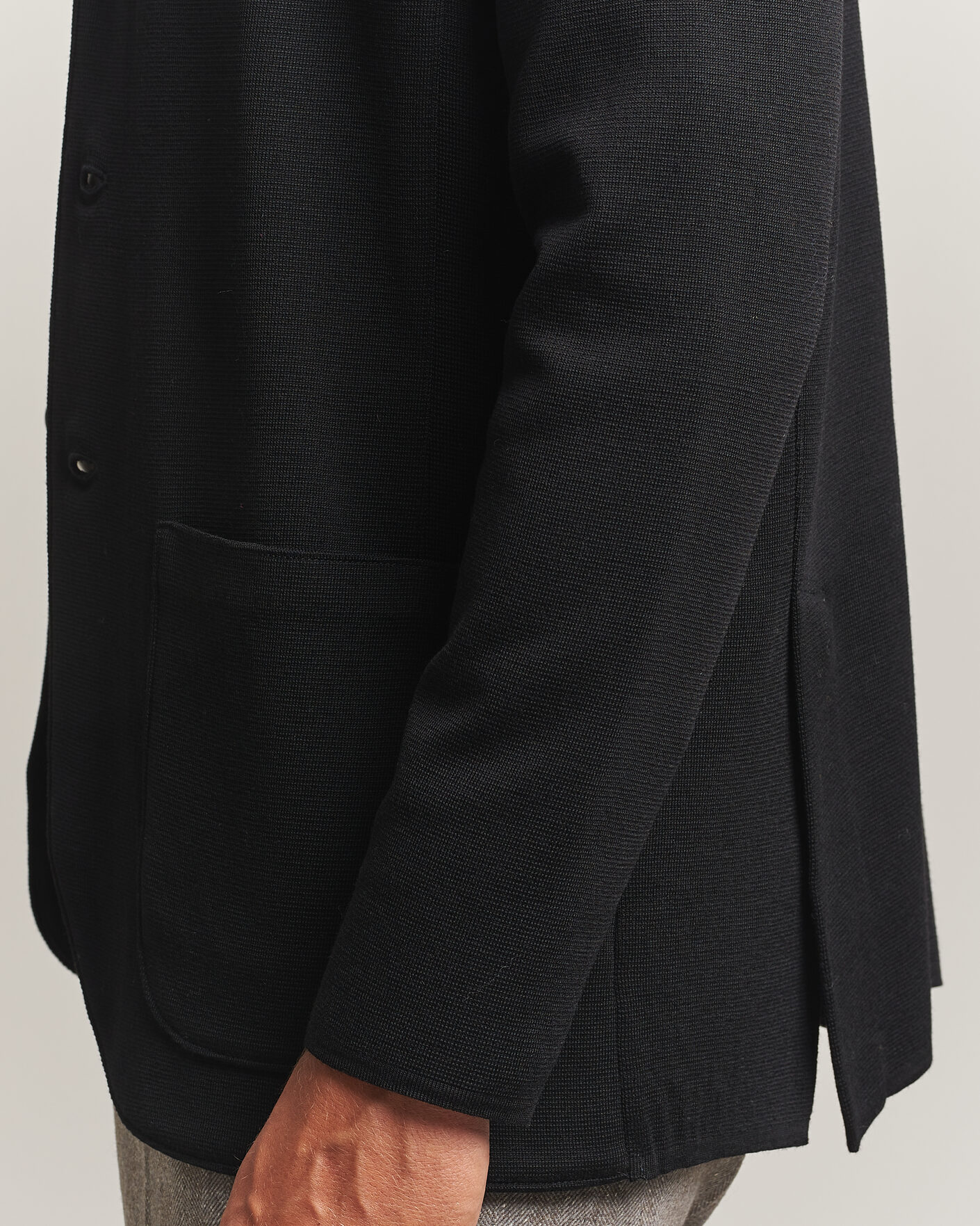 Mies | Pikkutakit | Stenströms | Milano Knitted Merino Blazer Black