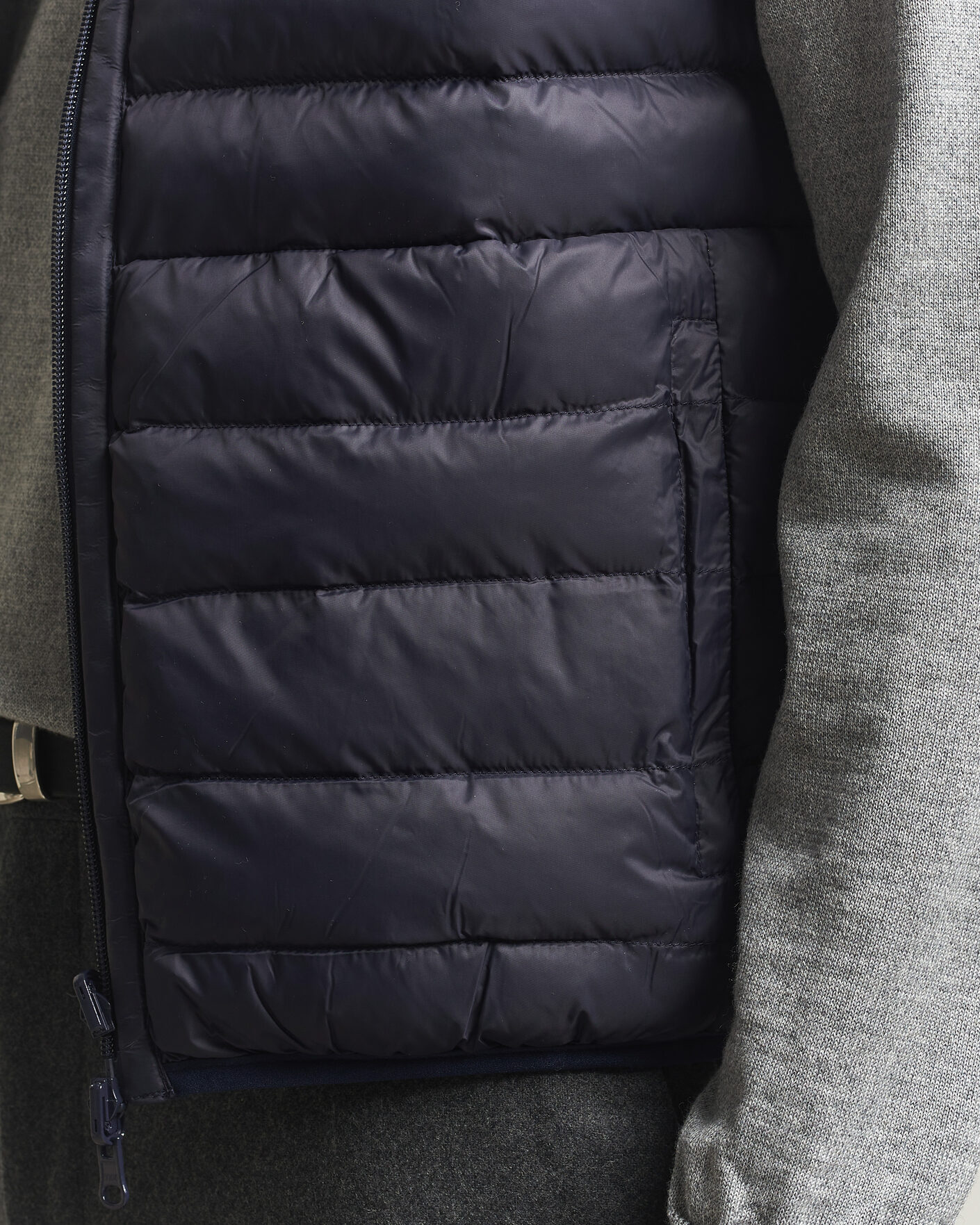 Mies | Ulkoliivit | Stenströms | Reversible Knitted Merino/Nylon Vest Navy