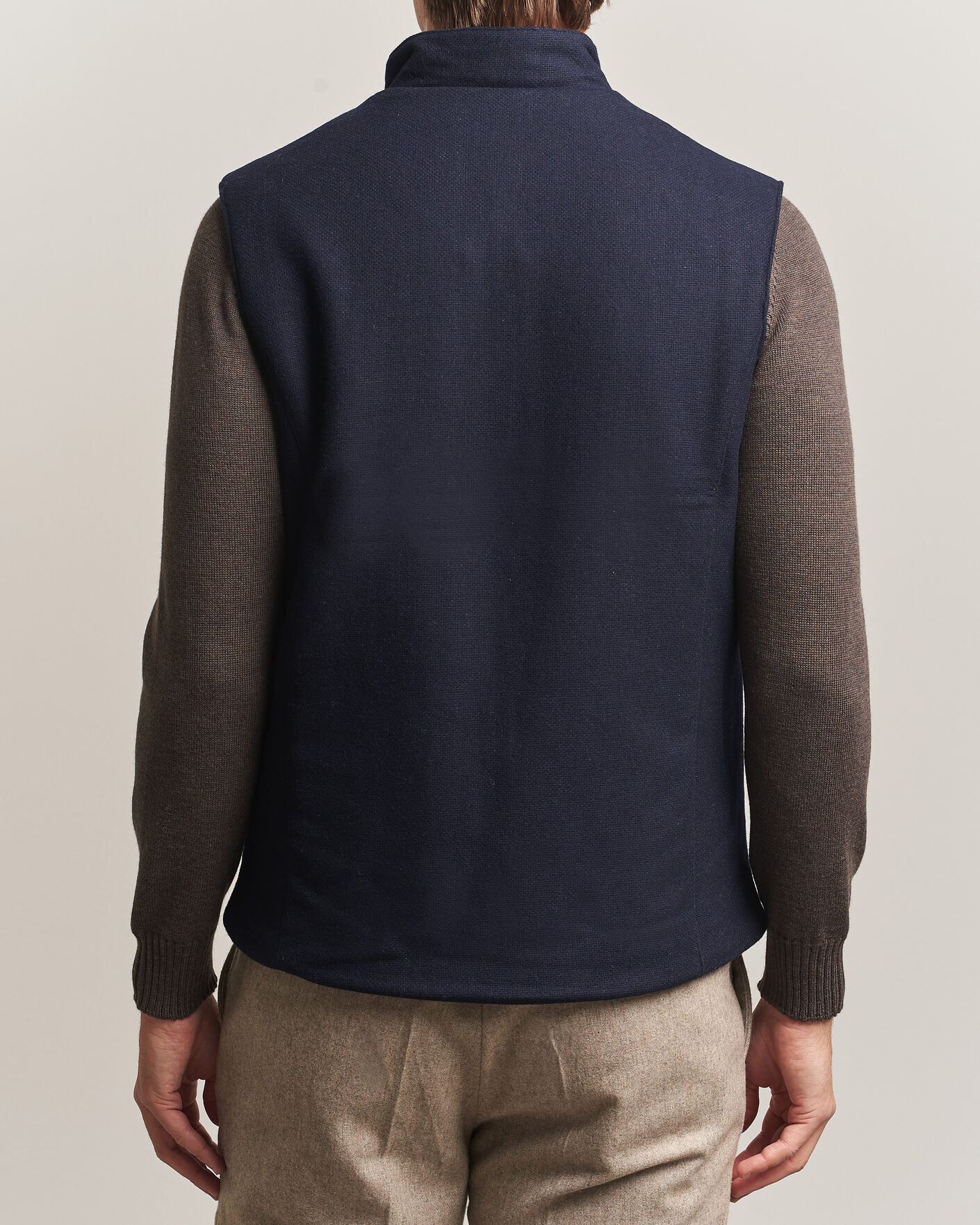 Mies | Ulkoliivit | Stenströms | Wool Alcantara Detail Light Padded Vest Navy