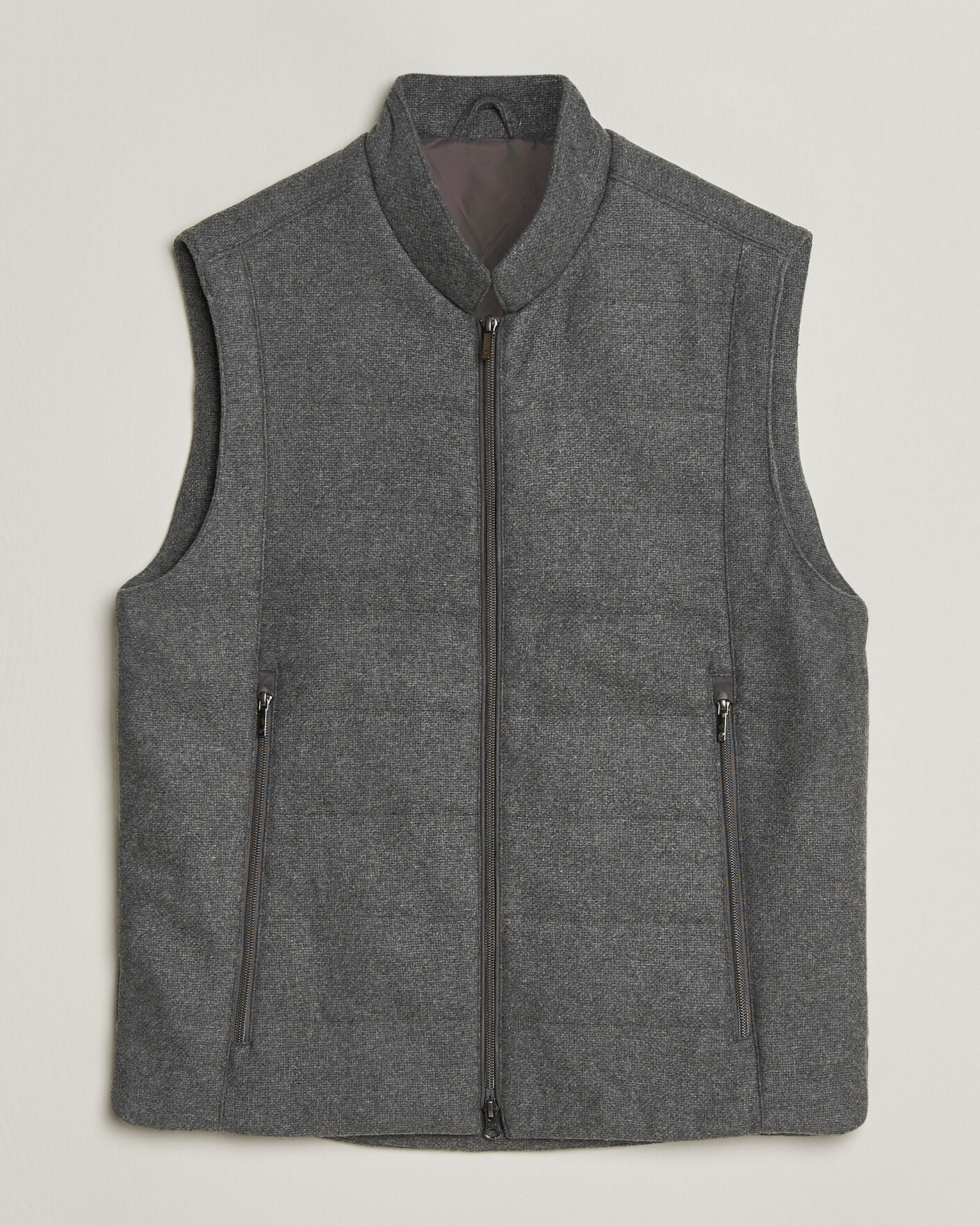 Mies | Ulkoliivit | Stenströms | Wool Alcantara Detail Light Padded Vest Grey