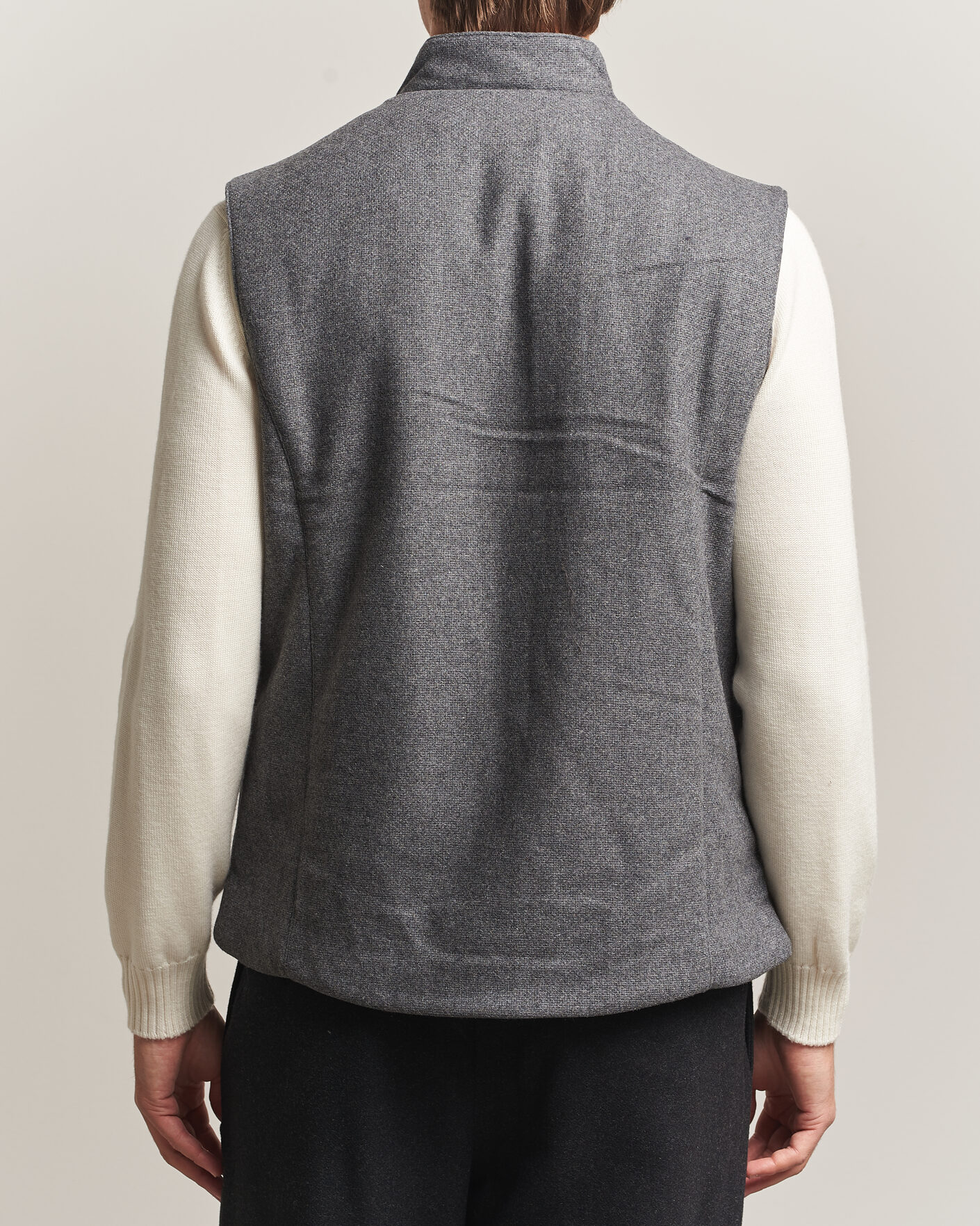 Mies | Ulkoliivit | Stenströms | Wool Alcantara Detail Light Padded Vest Grey