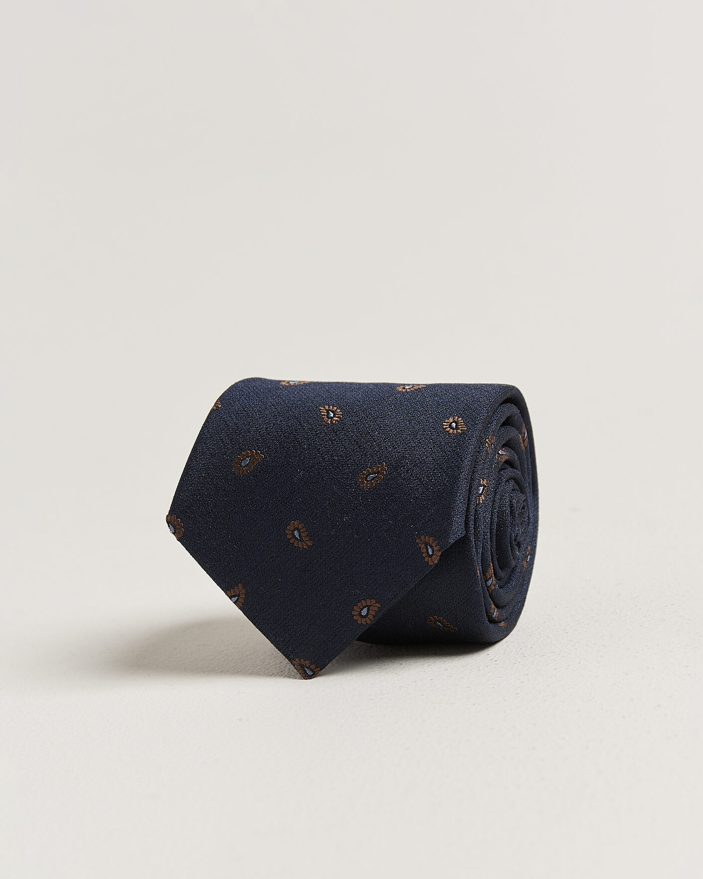 Mies | Solmiot | Stenströms | Woven Paisley Silk Tie 7,5cm Navy