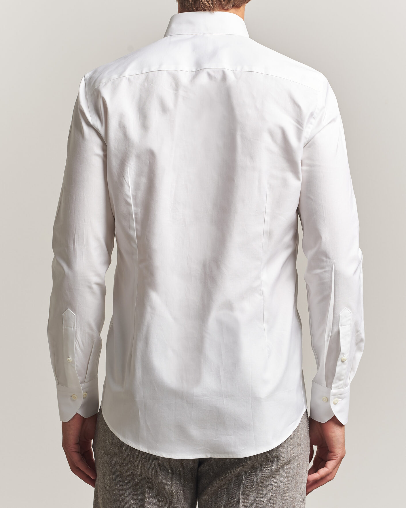 Mies | Kauluspaidat | Stenströms | Slimline Twofold Cotton Button Under Shirt White