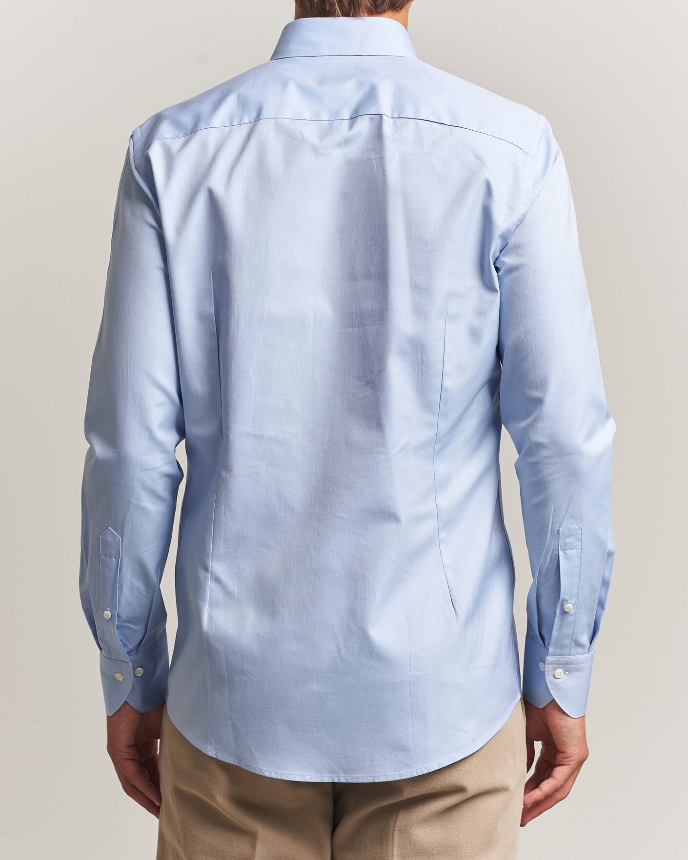 Mies | Kauluspaidat | Stenströms | Slimline Twofold Cotton Button Under Shirt Blue