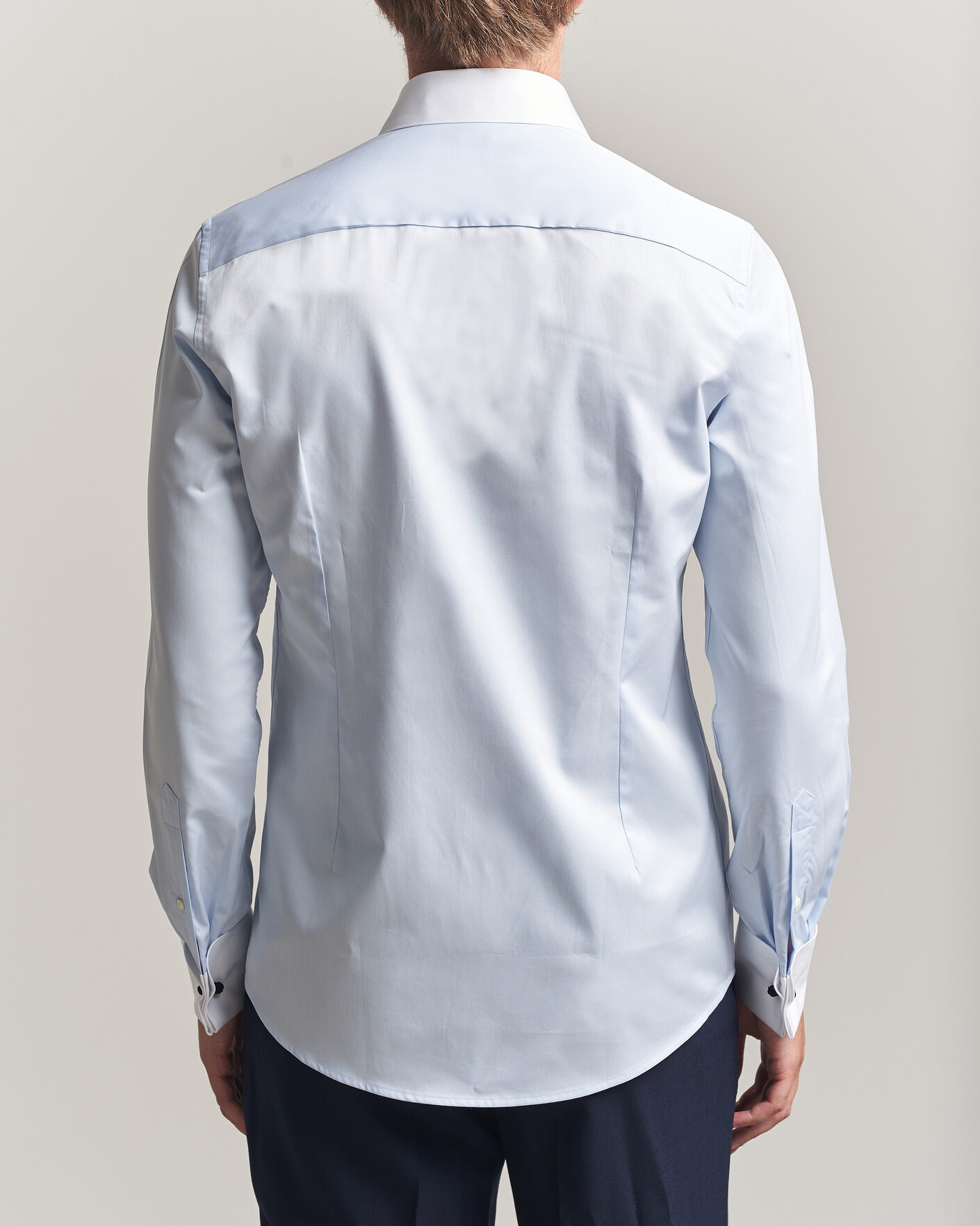 Mies | Kauluspaidat | Stenströms | Slimline White Collar Whinchester Shirt Blue