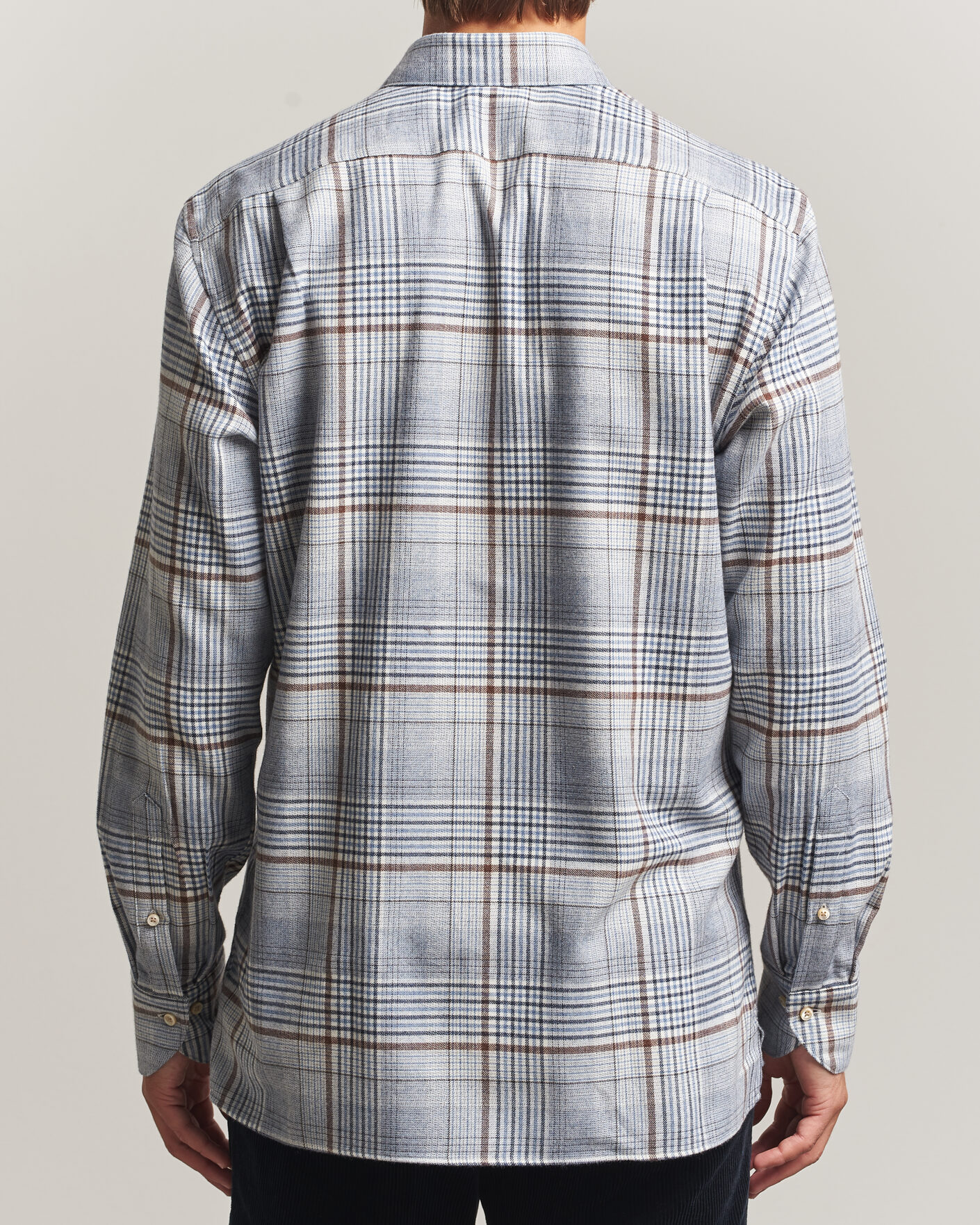 Mies | Kauluspaidat | Stenströms | Regular Fit Front Pocket Flannel Shirt Blue