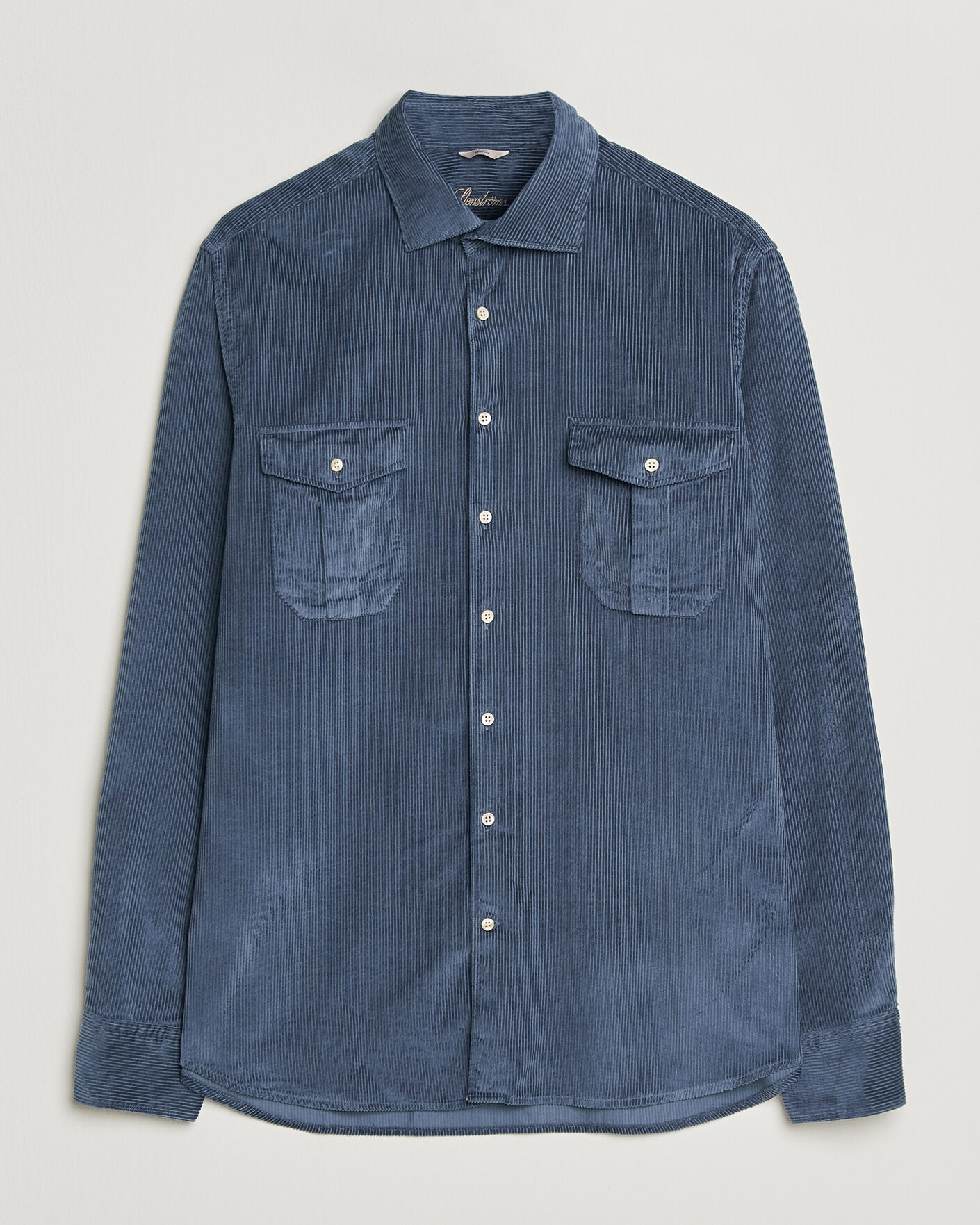 Mies | Kauluspaidat | Stenströms | Regular Fit Cord Pocket Shirt Blue
