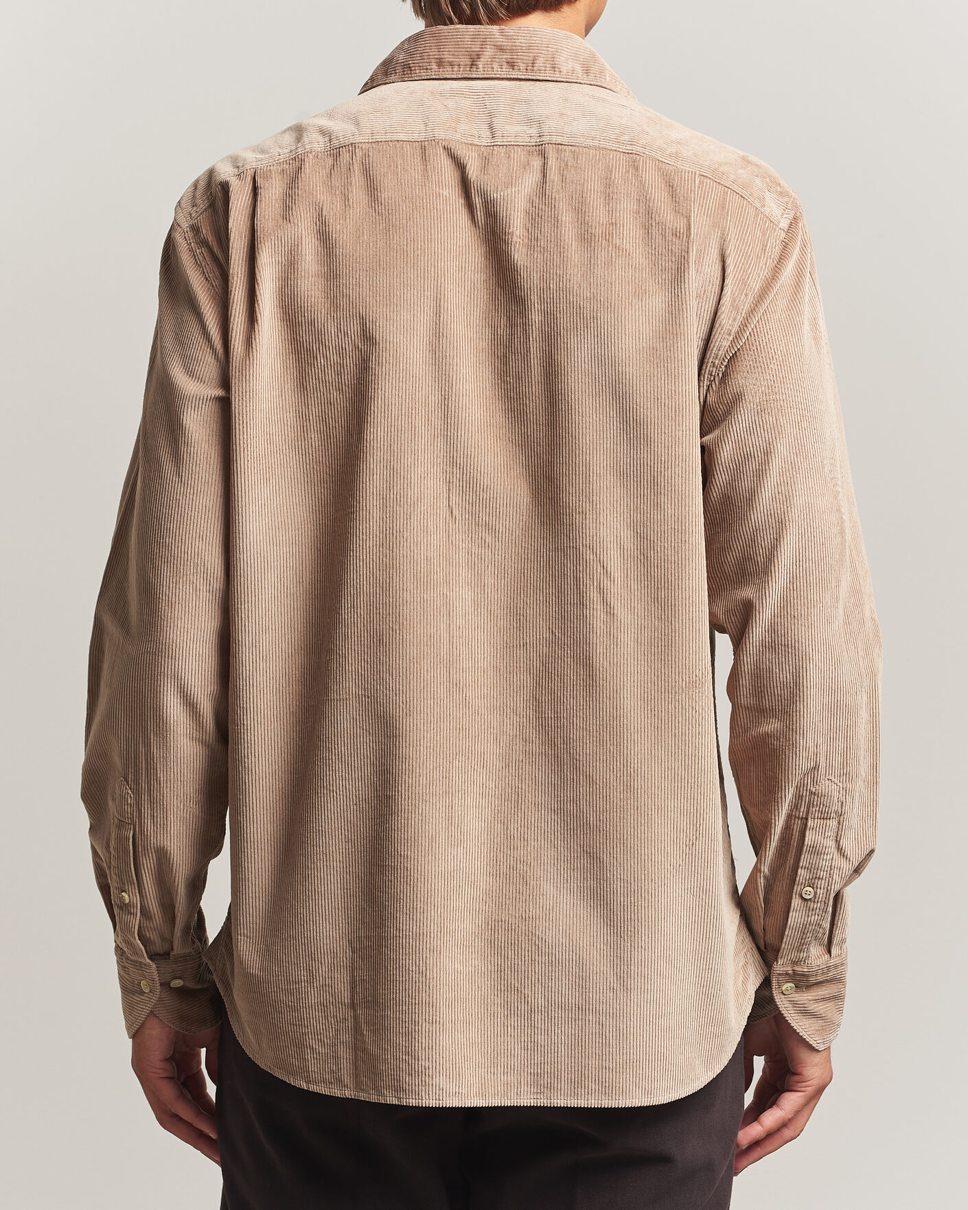 Mies | Kauluspaidat | Stenströms | Regular Fit Cord Pocket Shirt Light Brown