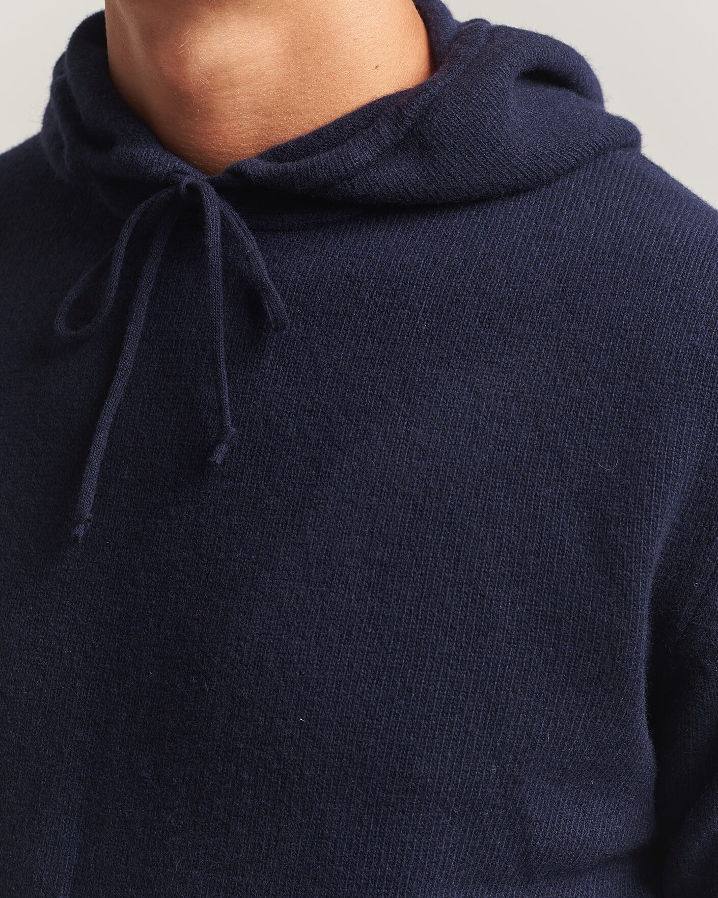 Mies | Puserot | Stenströms | Brushed Merino Hood Navy