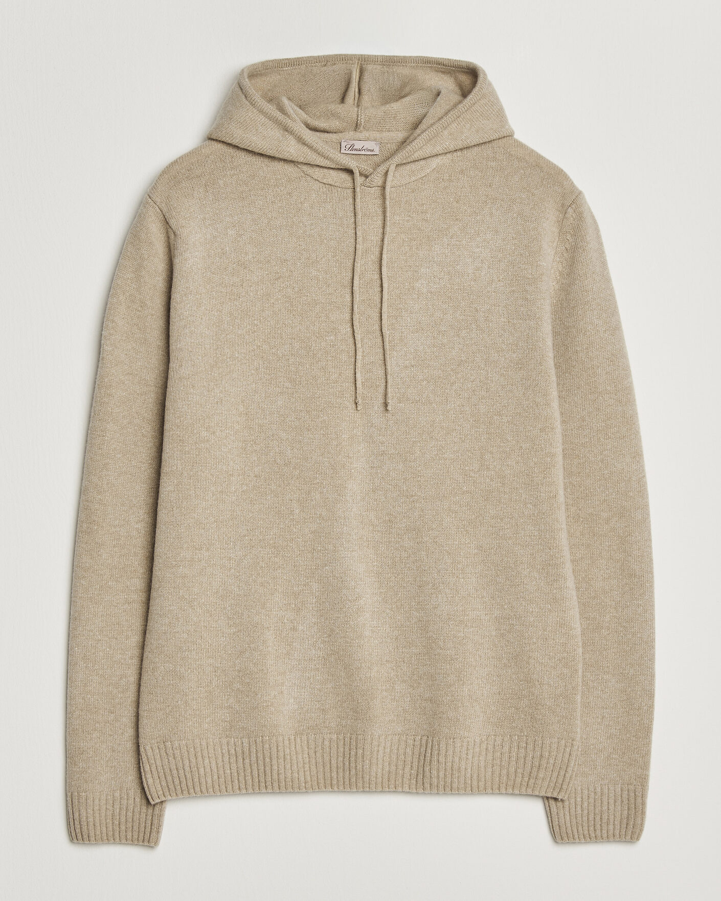 Mies | Puserot | Stenströms | Brushed Merino Hood Beige
