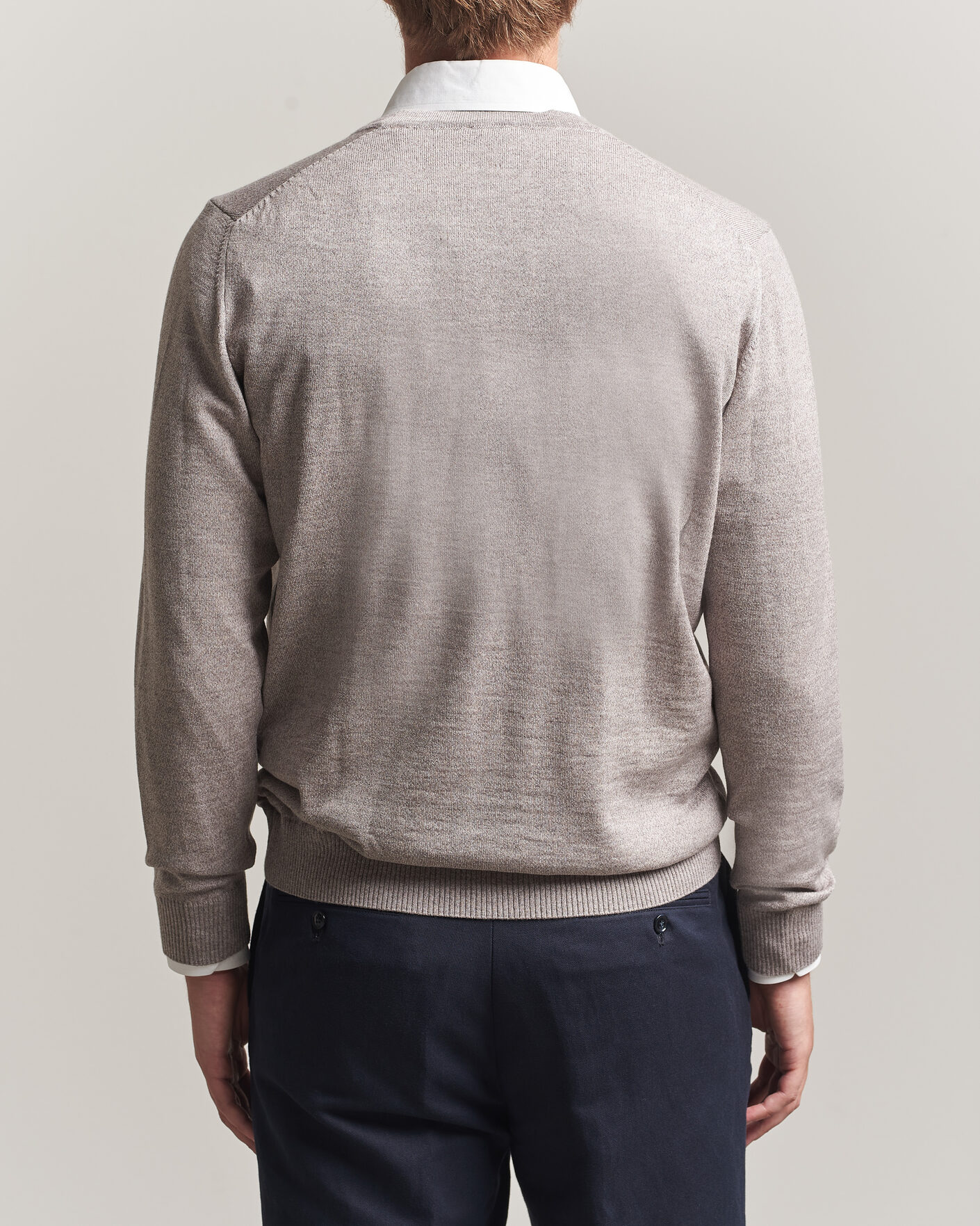 Mies | Puserot | Stenströms | Merino Cardigan Beige Mouline