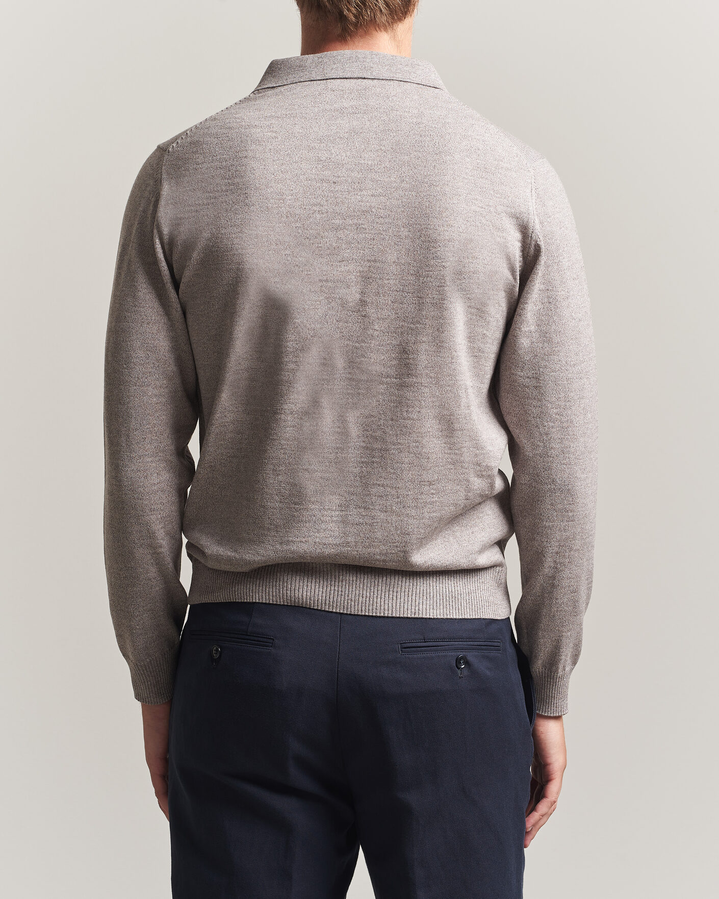 Mies | Puserot | Stenströms | Merino Polo Beige