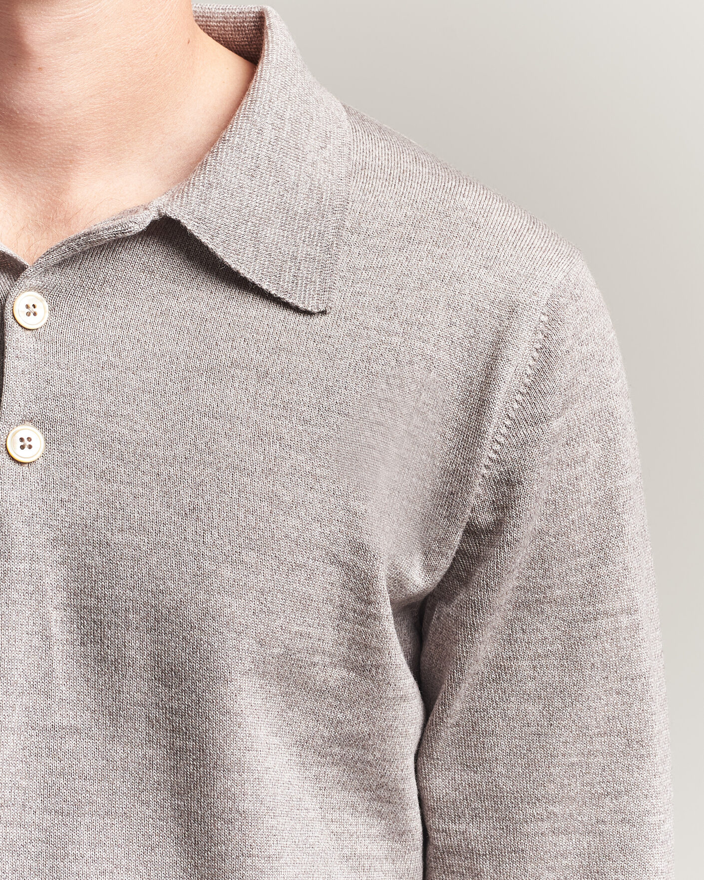 Mies | Puserot | Stenströms | Merino Polo Beige