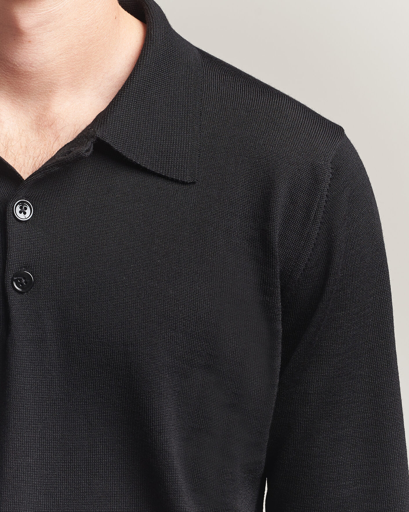 Mies | Puserot | Stenströms | Merino Polo Black