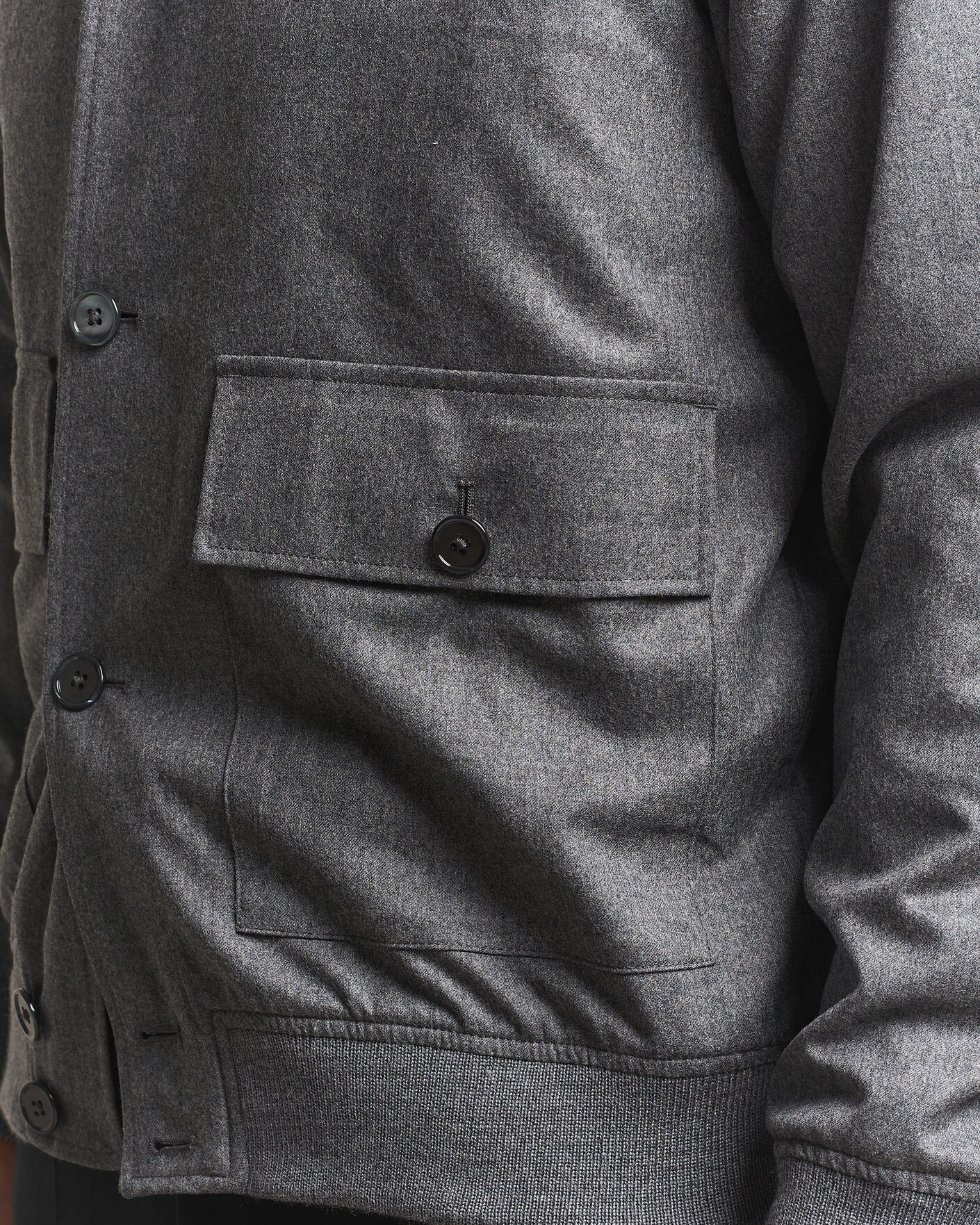 Mies | Takit | Stenströms | Flannel Bomber Jacket Grey