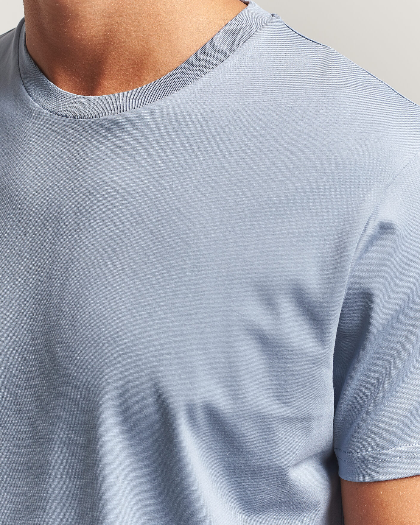 Mies | T-paidat | Sunspel | Riviera Midweight T-Shirt Powder Blue