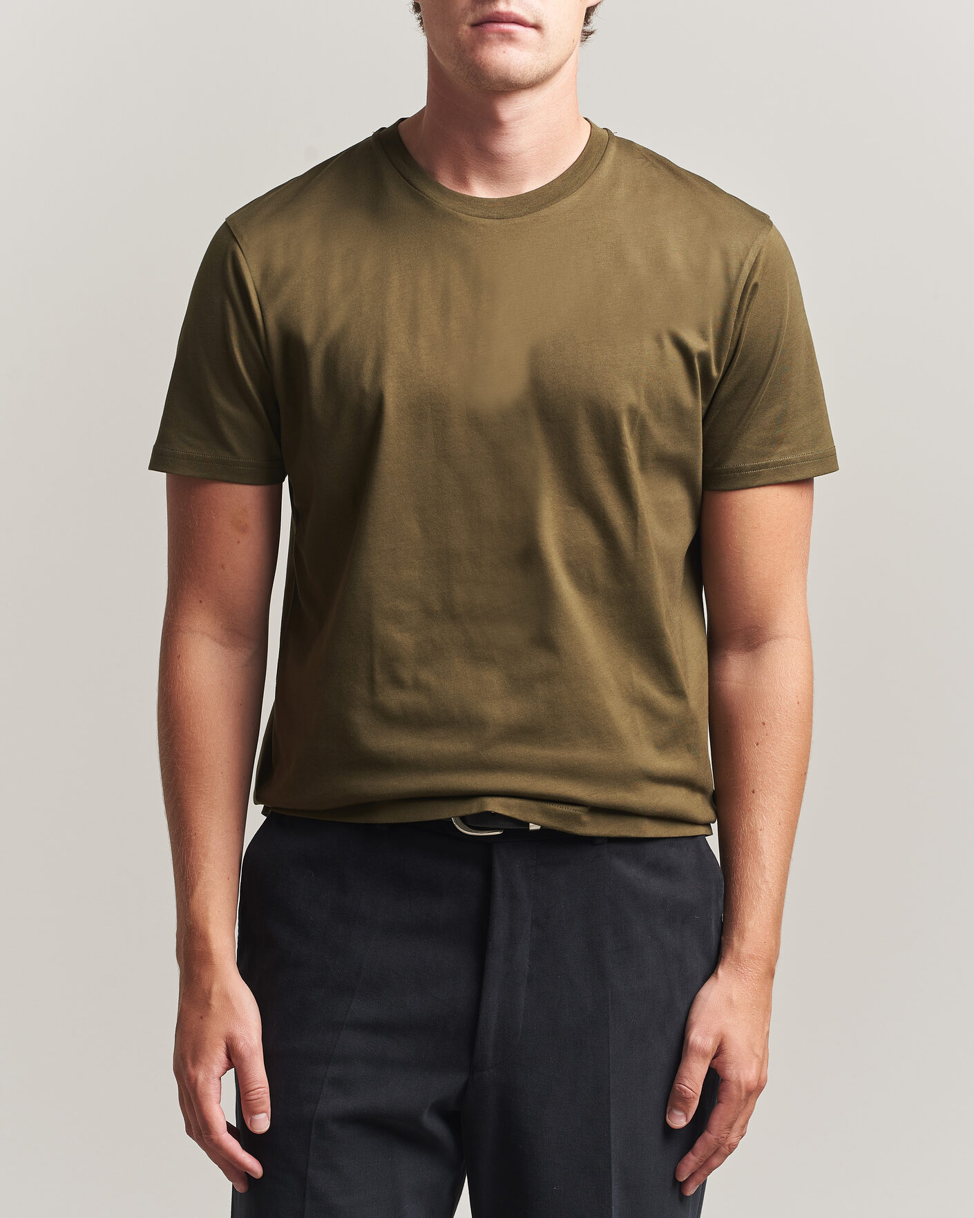 Mies | T-paidat | Sunspel | Riviera Midweight T-Shirt Loden Green