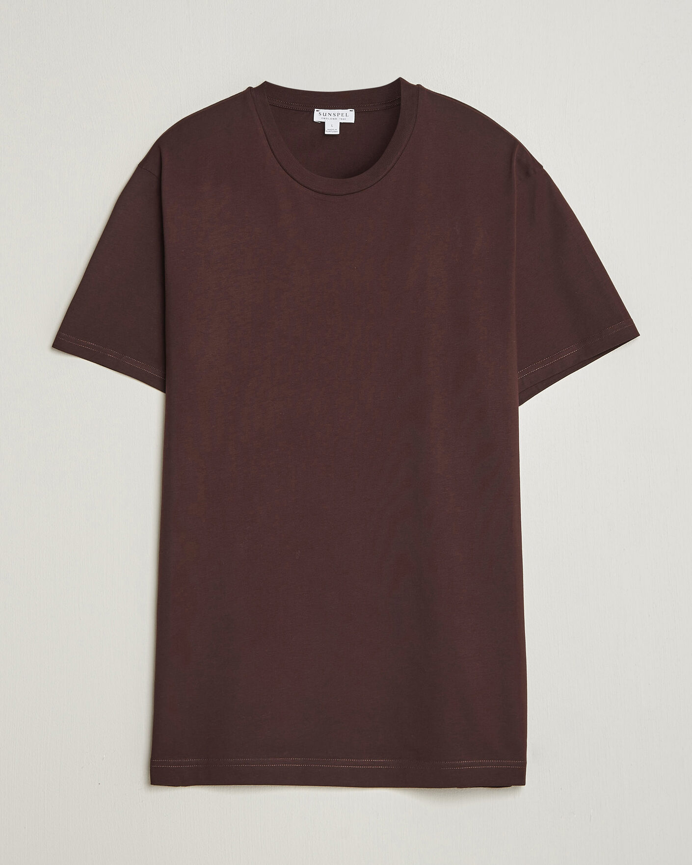 Mies | T-paidat | Sunspel | Riviera Midweight T-Shirt Dark Brown