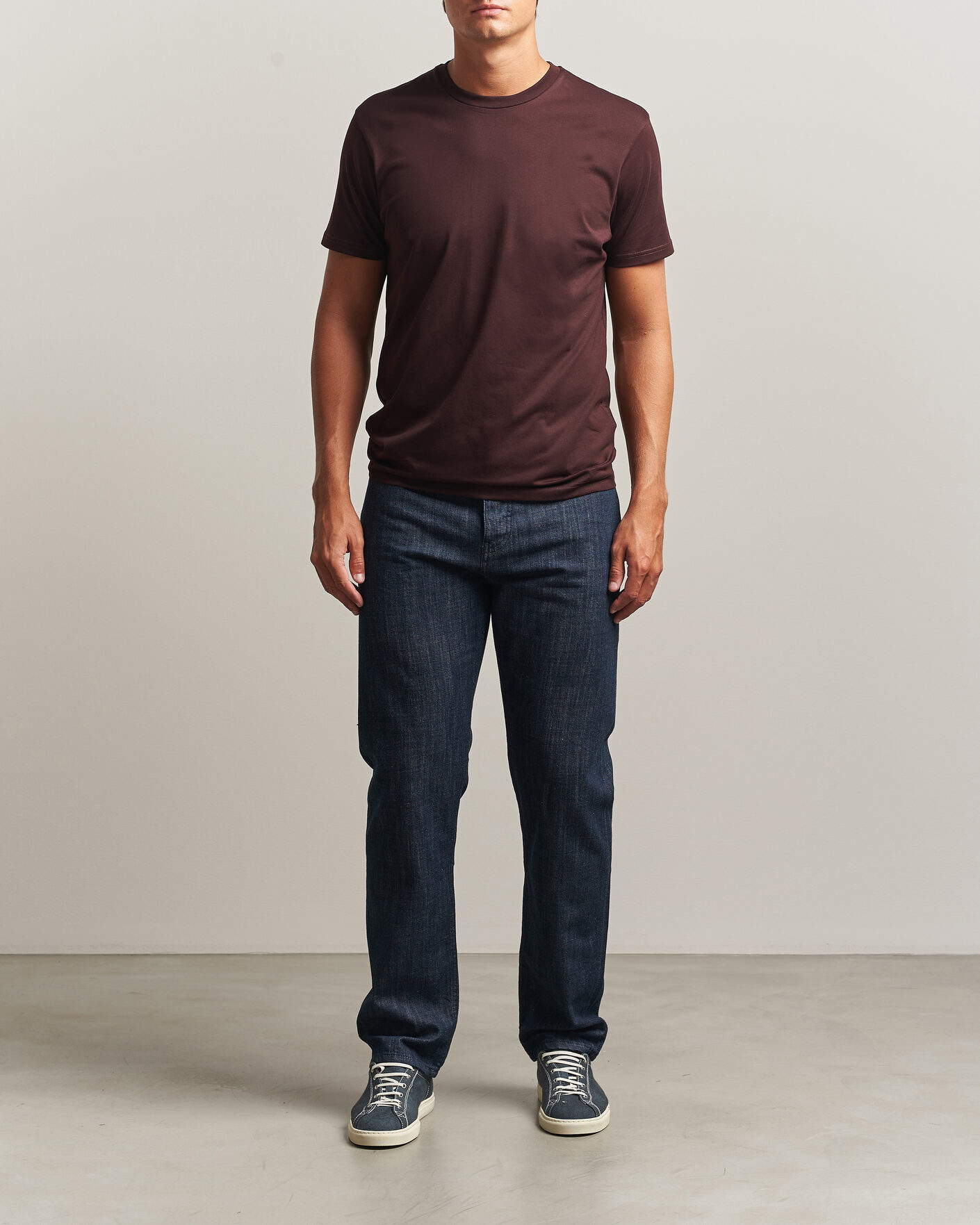 Mies | T-paidat | Sunspel | Riviera Midweight T-Shirt Dark Brown