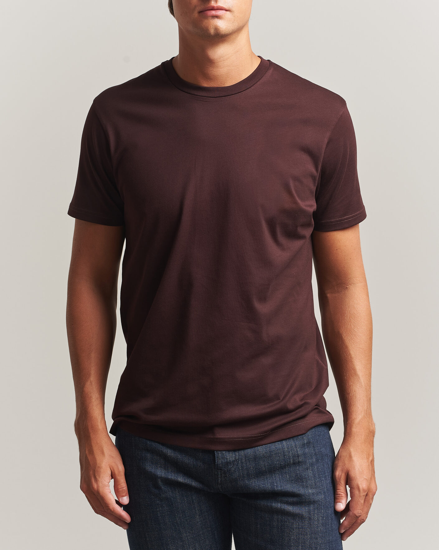 Mies | T-paidat | Sunspel | Riviera Midweight T-Shirt Dark Brown